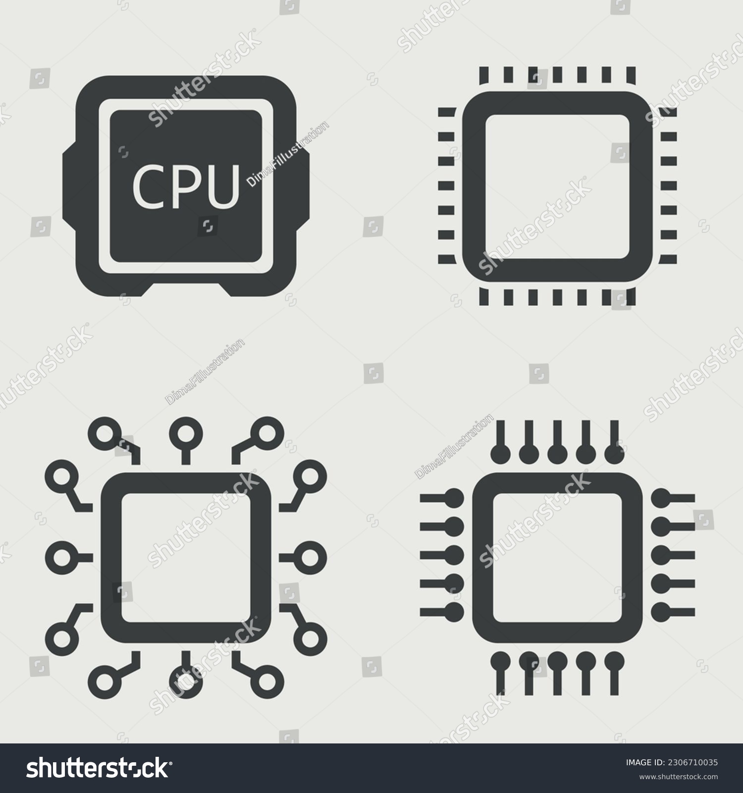 SVG of Cpu computer chop. Vector illustration. svg
