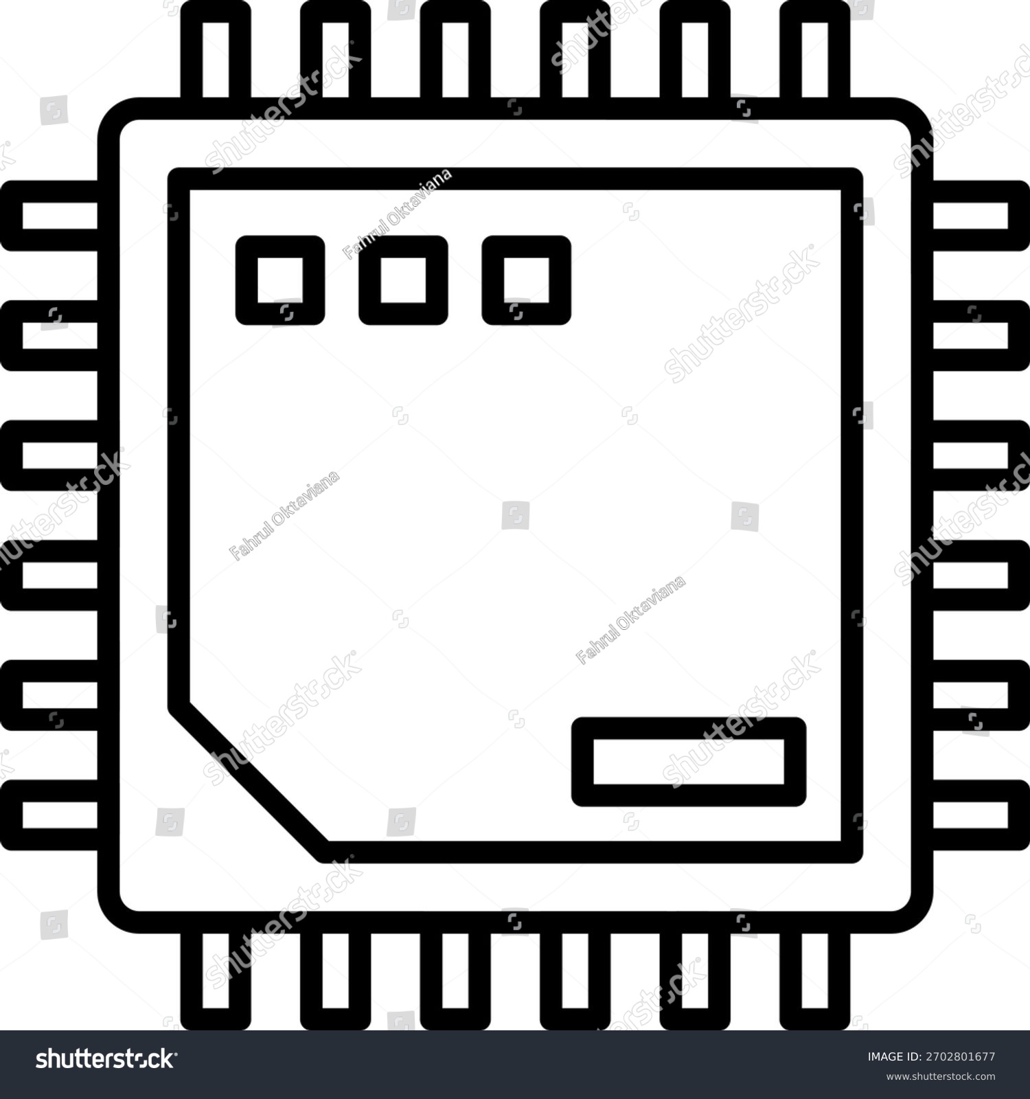 black and white cpu chip design clip art preview