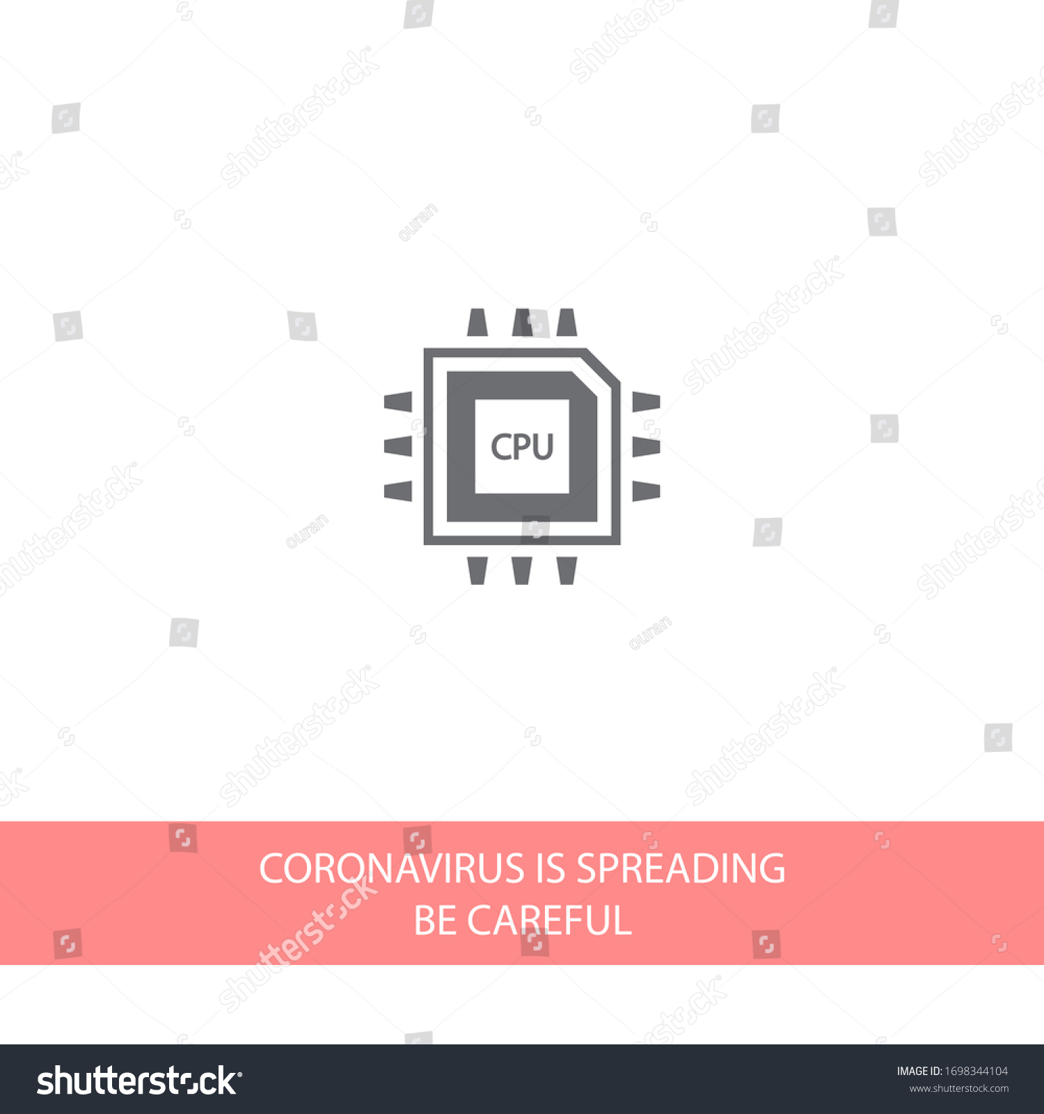 Cpu Vector Icon Chip Cpu Vector Stock Vector (Royalty Free) 1698344104 ...