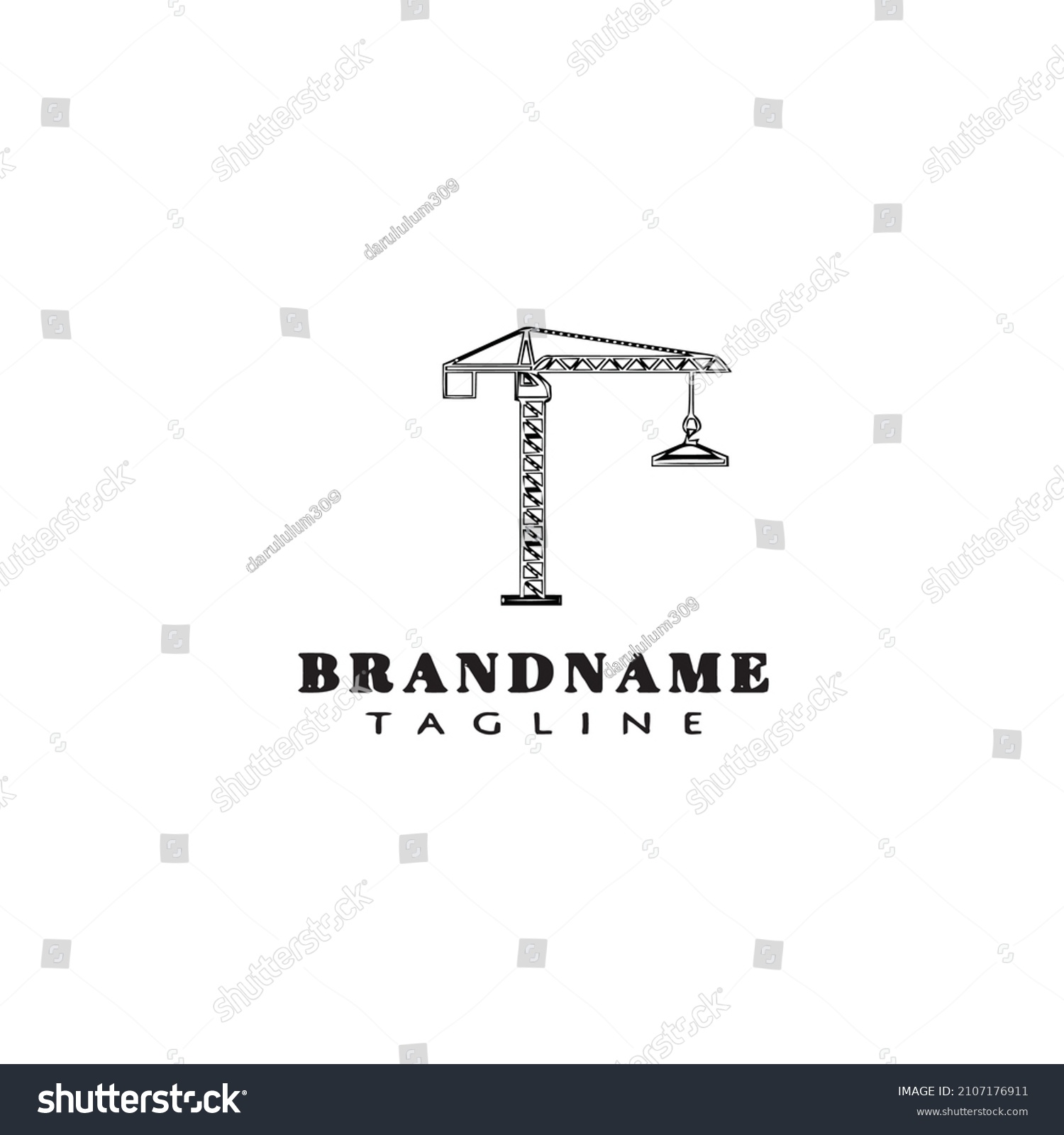 Crane Lift Logo Cartoon Icon Design Stock Vector (royalty Free 