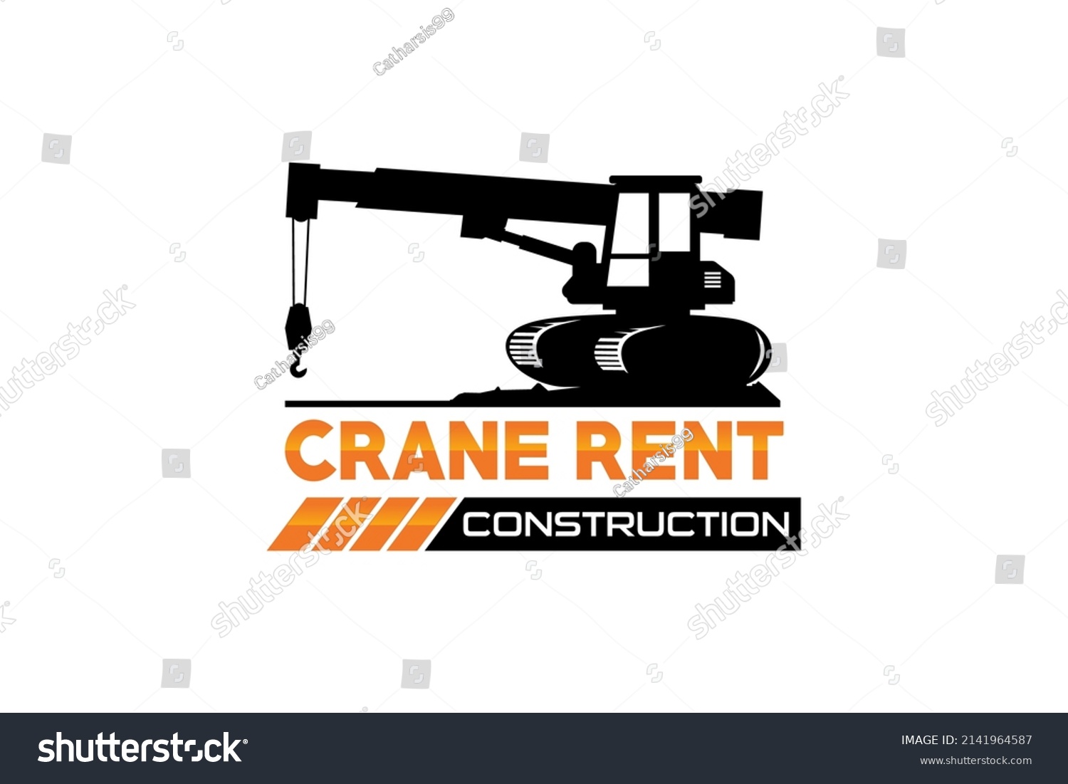 Crane Logo Template Vector Heavy Equipment Stock Vector (Royalty Free ...