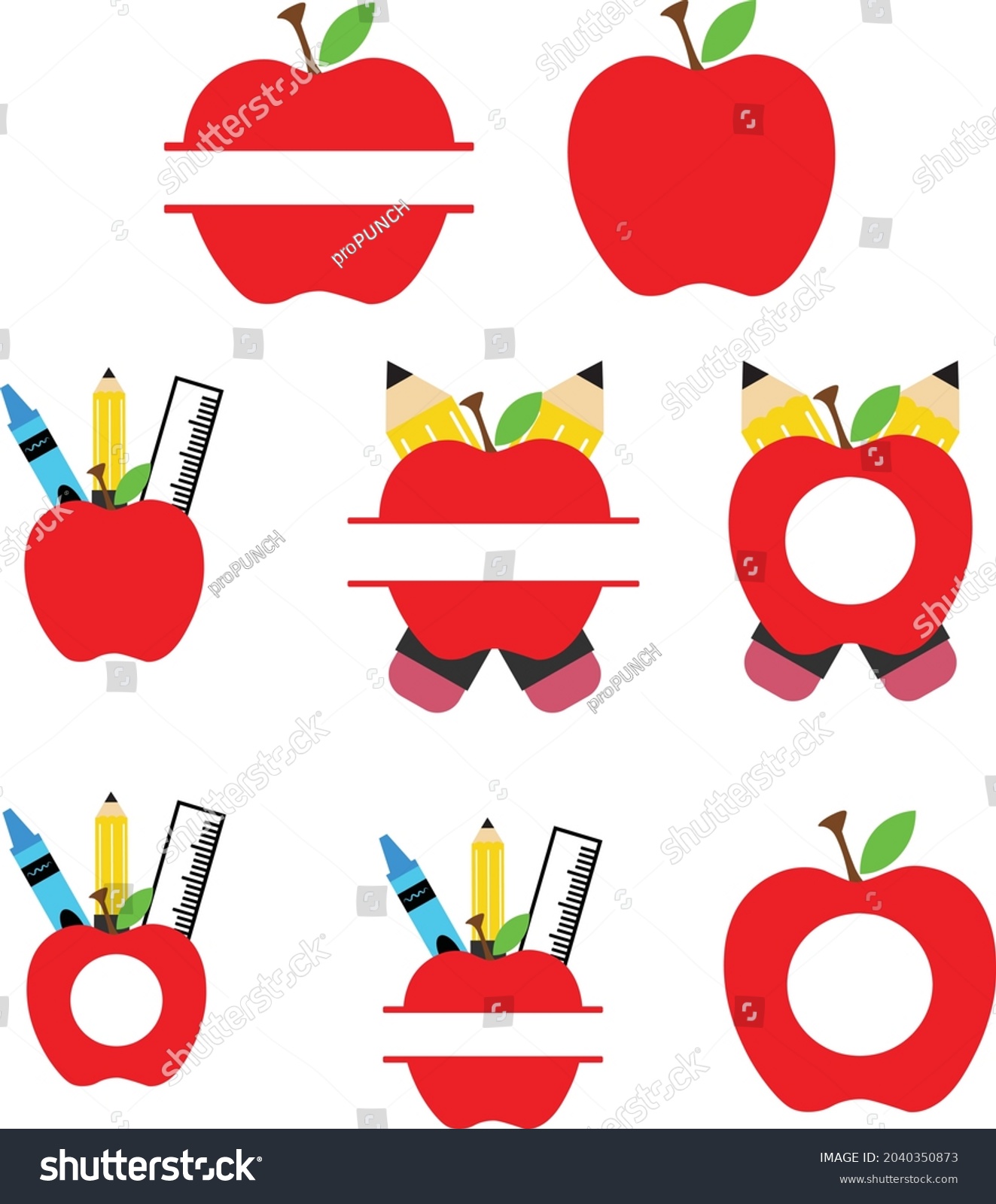 SVG of Crayon Split Monogram Svg, crayon, teacher, school, apple name frame, apple, apple monogram, pencil monogram 

 svg