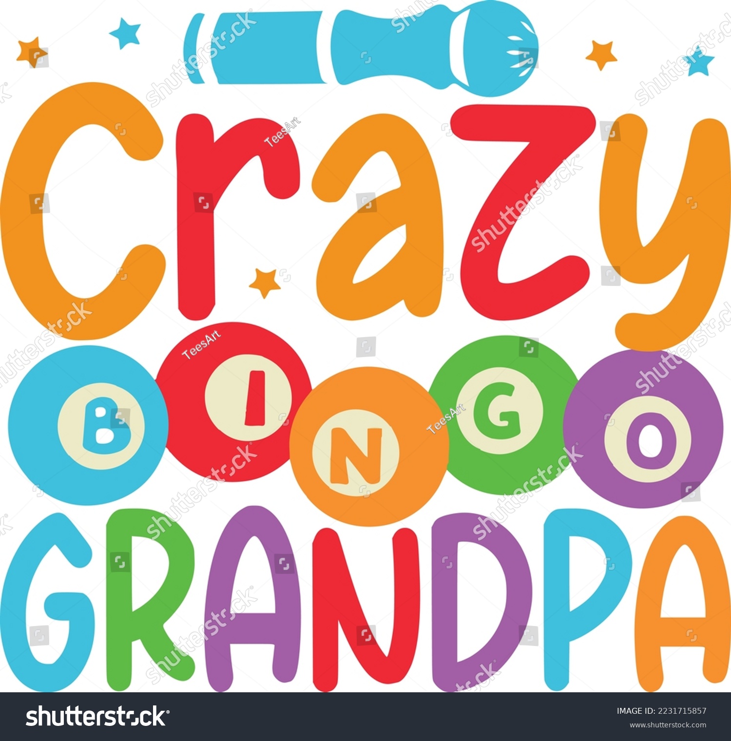 SVG of Crazy Bingo grandpa svg design, bingo,  games, crazy bingo, svg designs svg