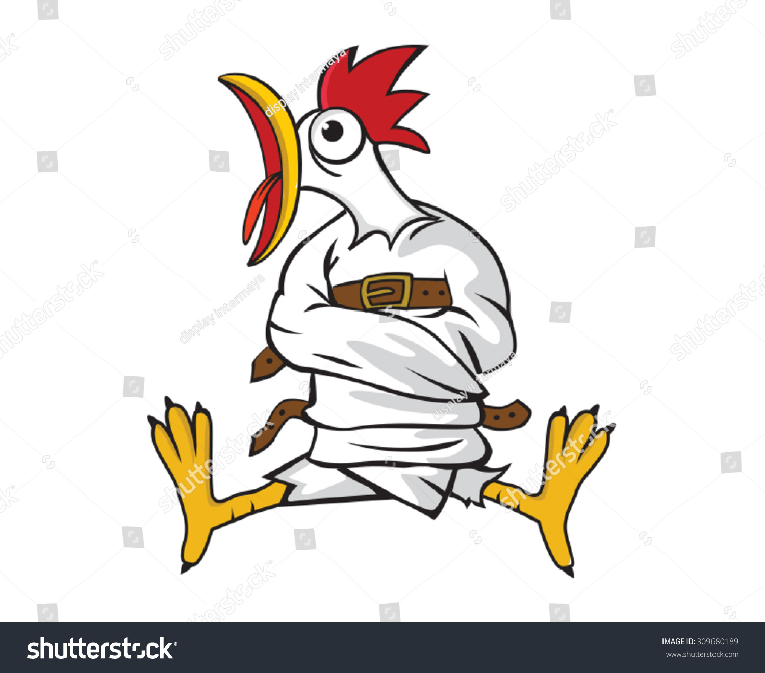 Pollo loco: vector de stock (libre de regalías) 309680189 | Shutterstock