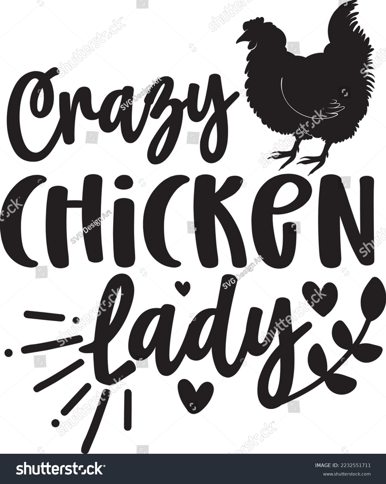 SVG of Crazy Chicken Lady svg cut file svg