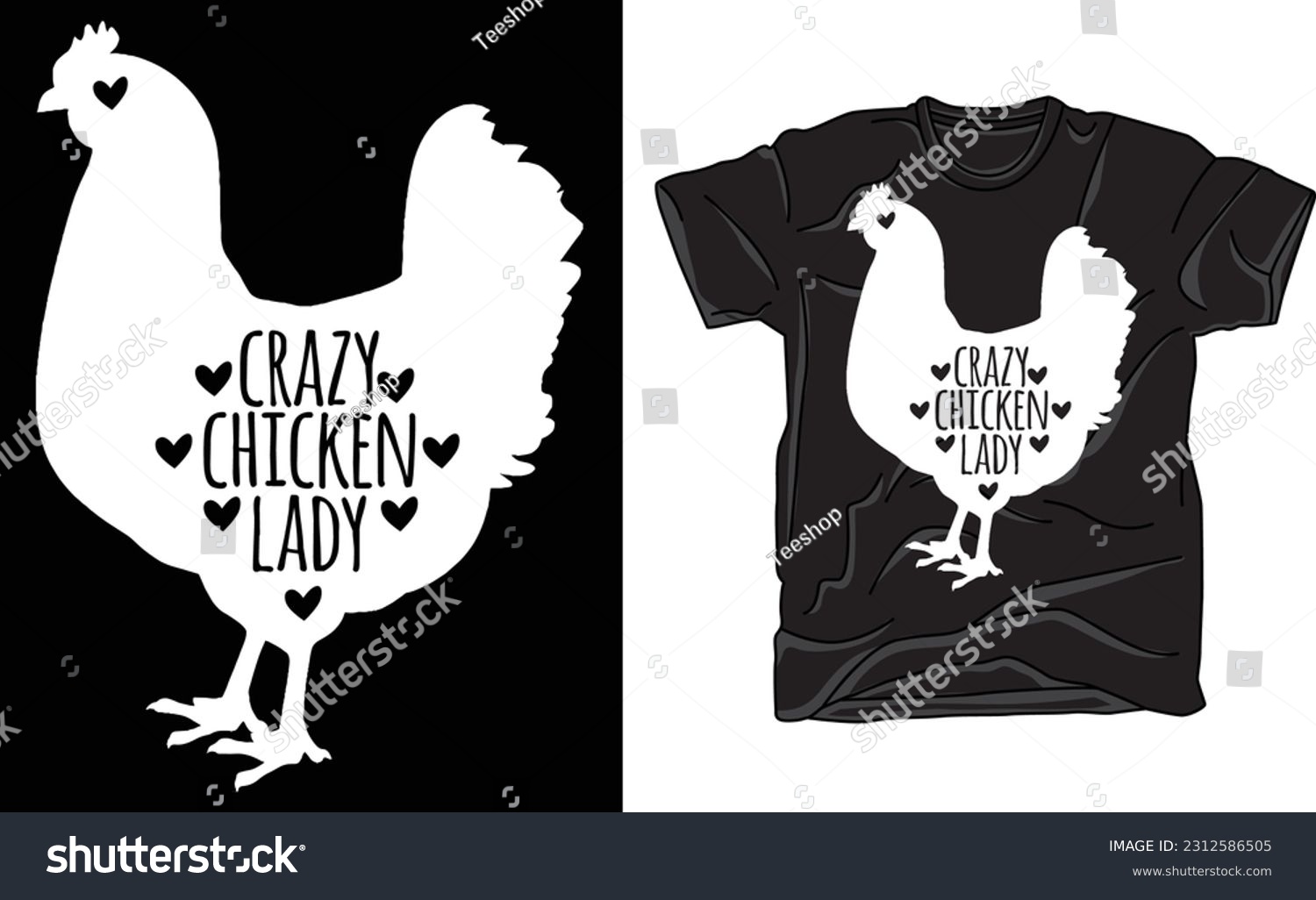 SVG of Crazy Chicken Lady T-shirt, Farm Shirt, Farmer T-shirt, Farmer Gift, Women T-shirt, Farmer Life svg