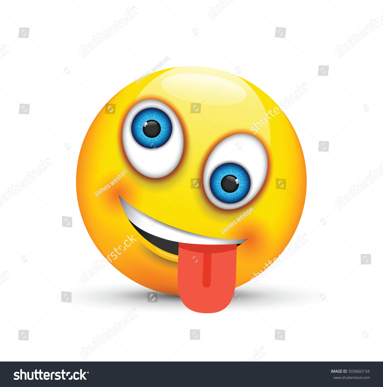 Crazy Emoji Stock Vector Illustration 503660134 : Shutterstock