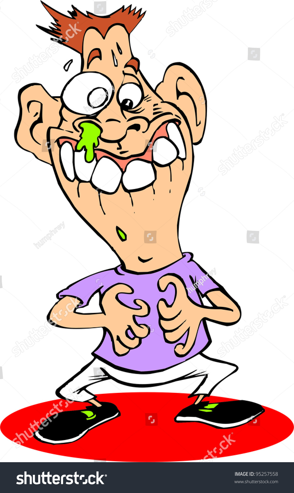 Crazy Man Stock Vector Illustration 95257558 : Shutterstock