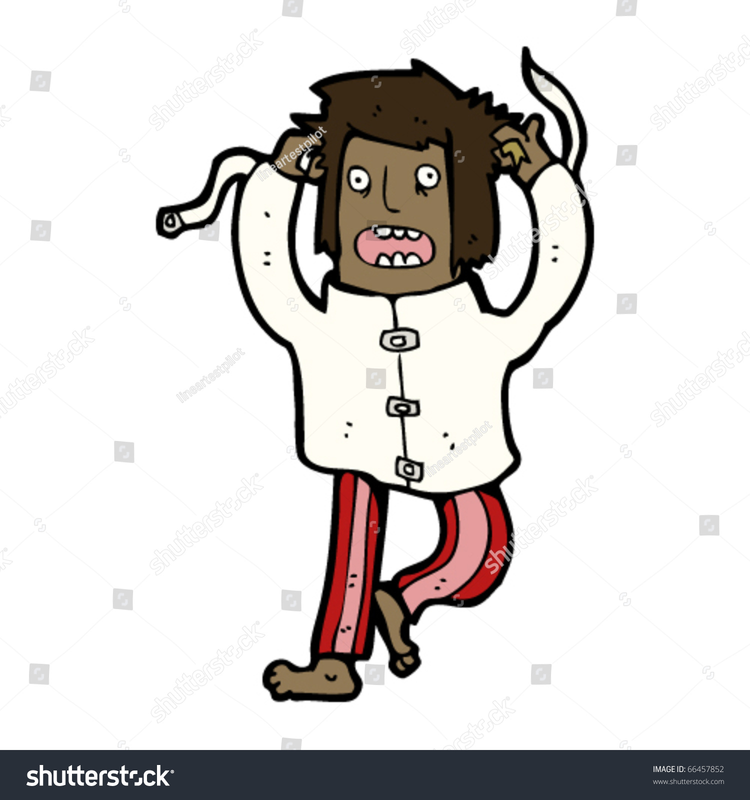 Crazy Person Cartoon Stock Vector 66457852 - Shutterstock