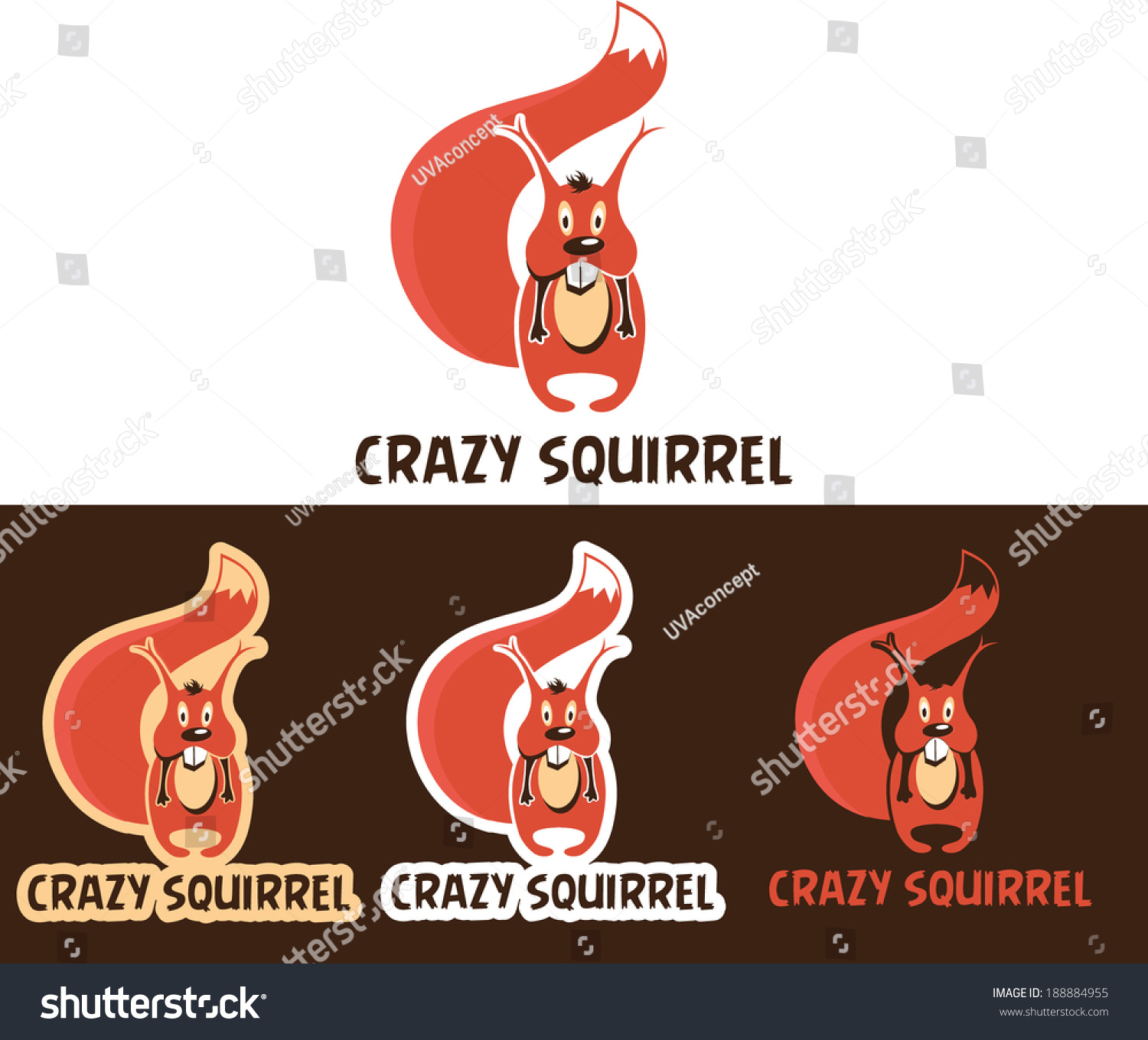 Crazy Squirrel Cartoon Character Stock Vector (Royalty Free) 188884955