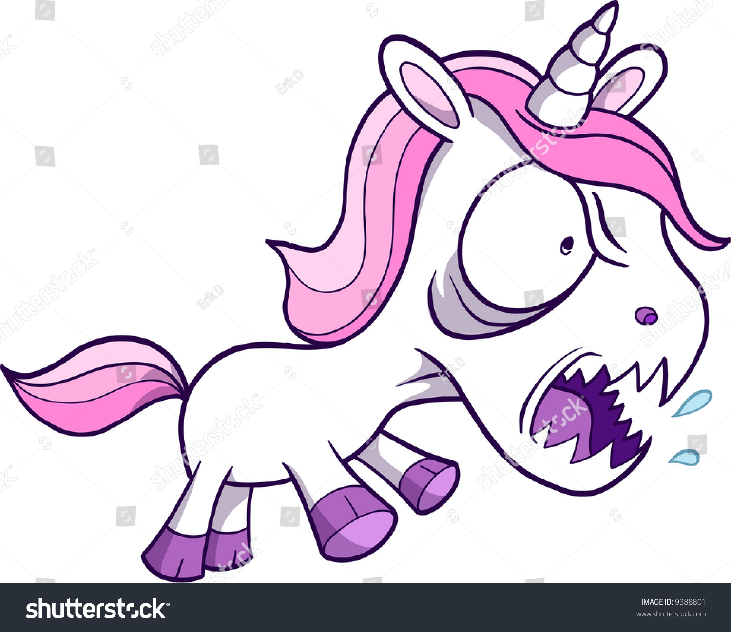 SVG of Crazy Unicorn Vector Illustration svg