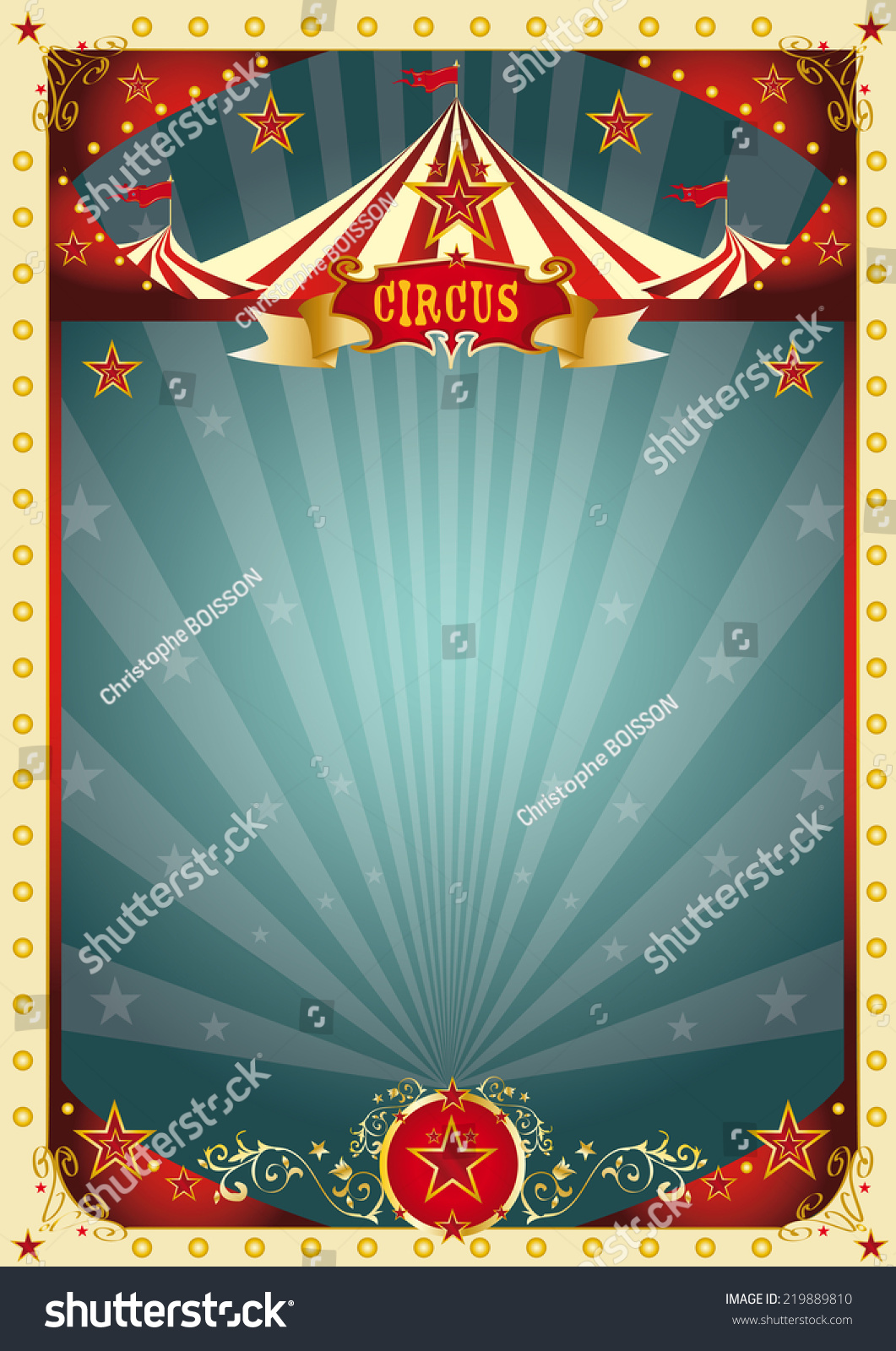 Cream Retro Circus Background Retro Circus Stock Vector (Royalty Free ...