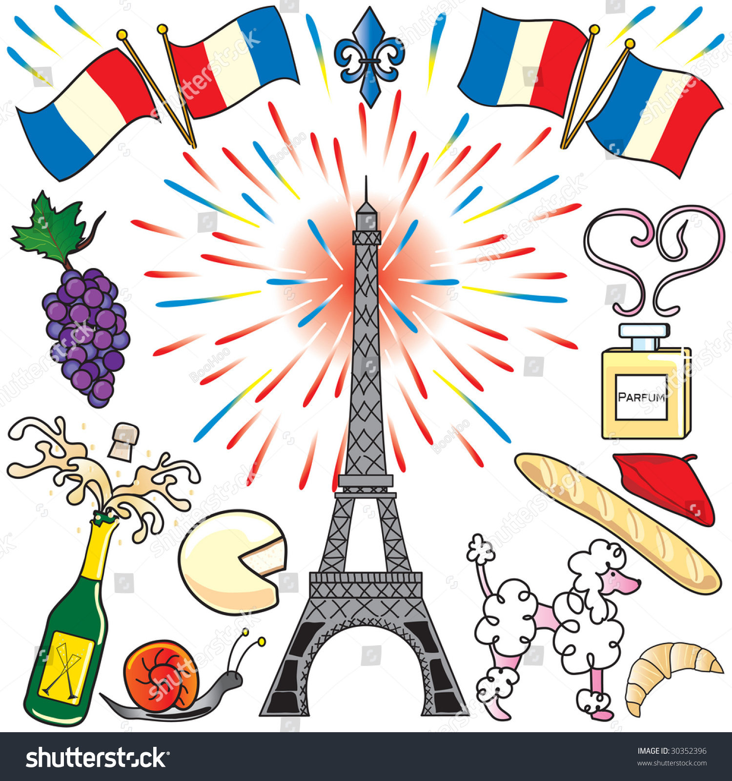 Create Your Own Parisian Party Eiffel Stock Vector 30352396 - Shutterstock