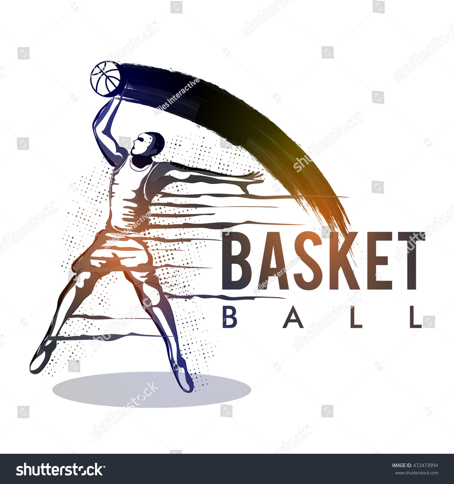 Betere Creative Abstract Sports Background Illustration Basketball Stock DP-32