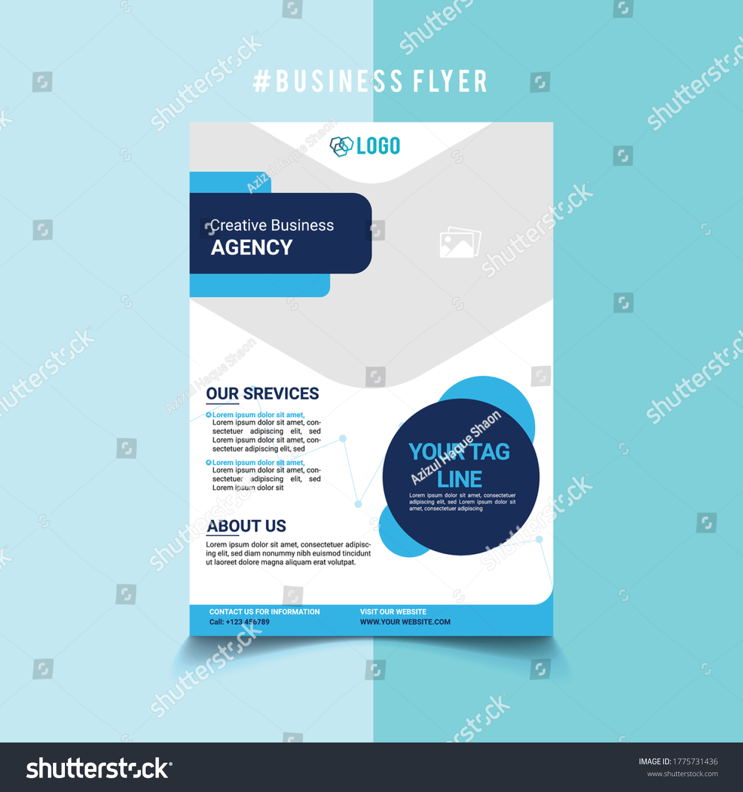 Creative Agency Business Corporate Flyer Template Stock Vector Intended For Adobe Illustrator Flyer Template