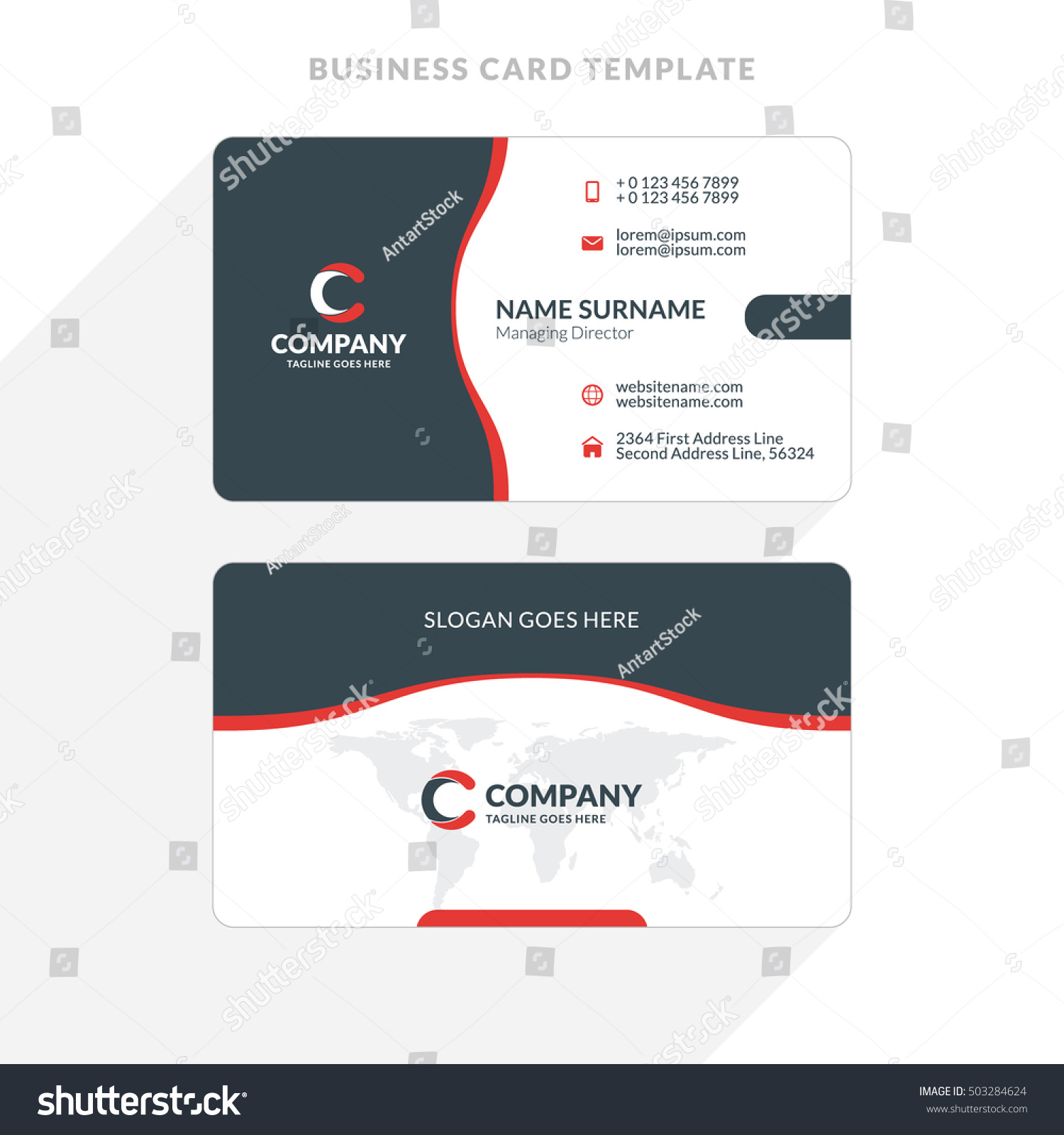 double sided business card template