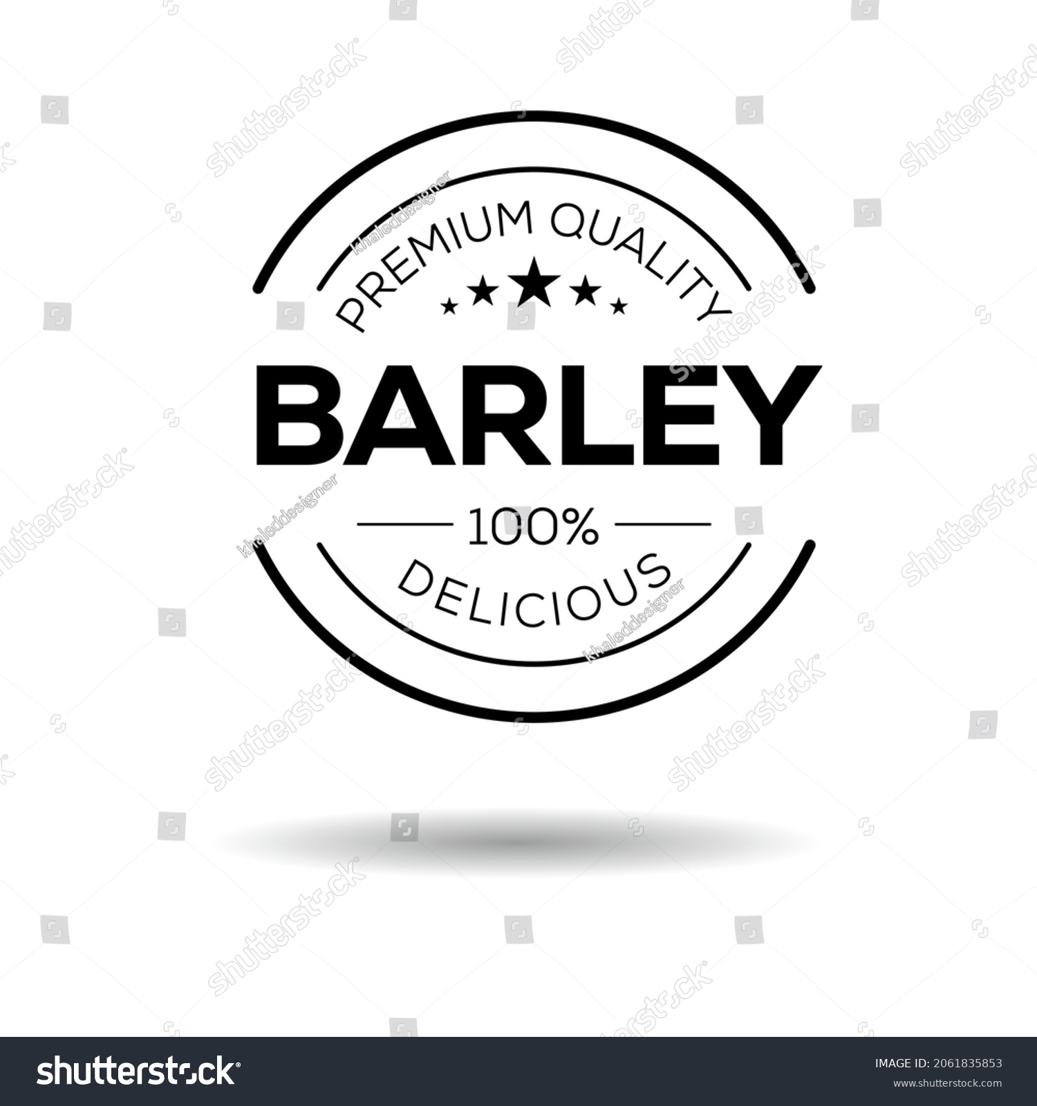 Creative Barley Logo Barley Sticker Vector Stock Vector Royalty Free