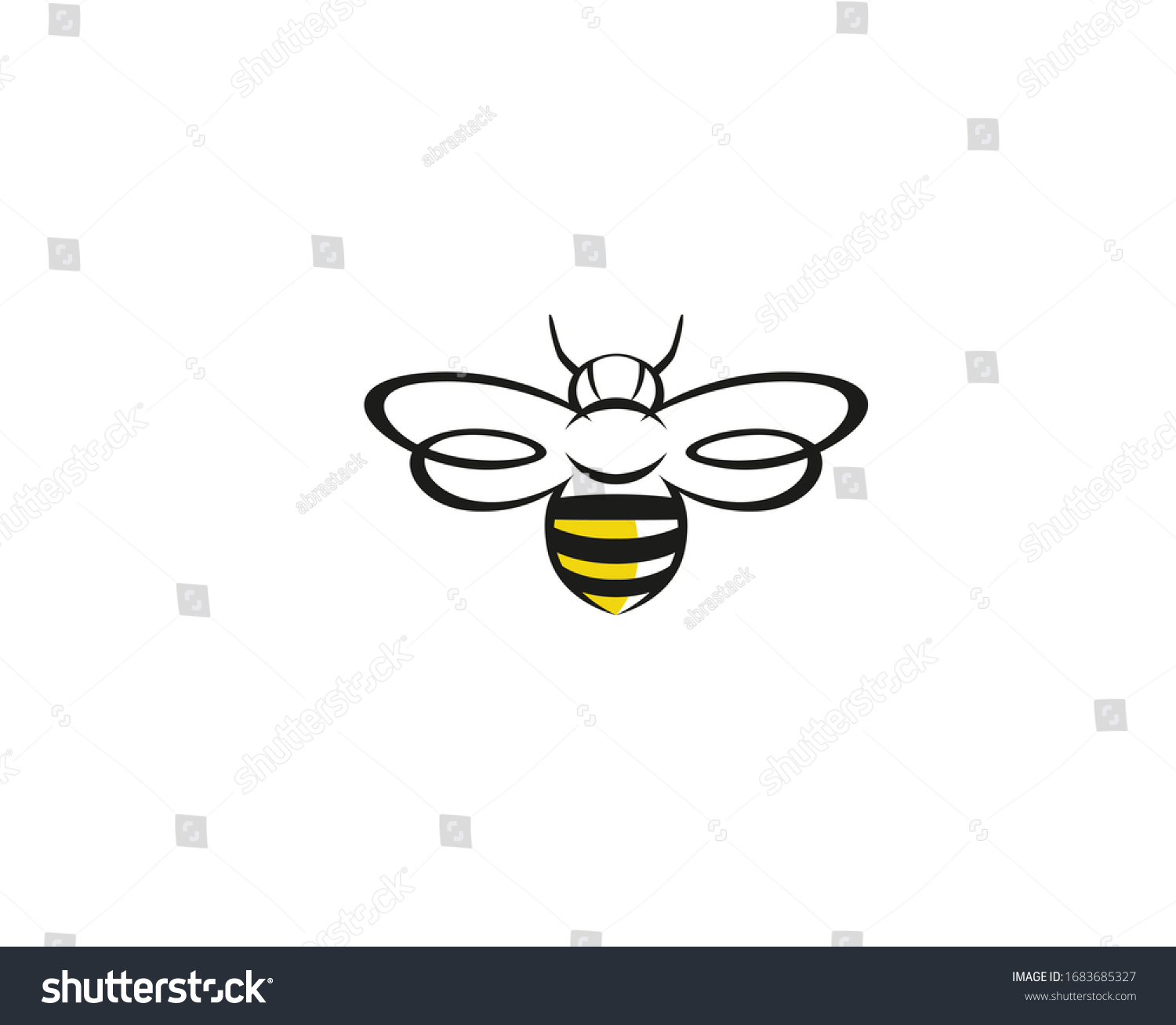 Creative Bee Lines Logo Design Vector Stock Vector (Royalty Free ...