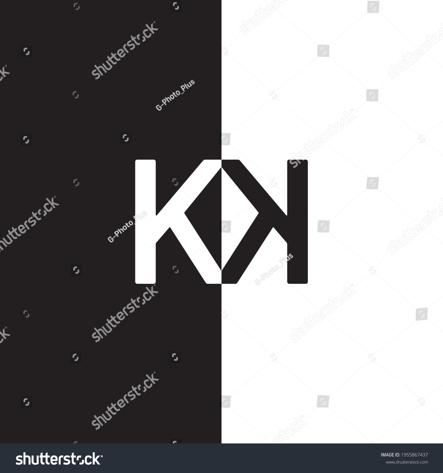 Creative Black White Logo Design Vector Stock Vector (Royalty Free