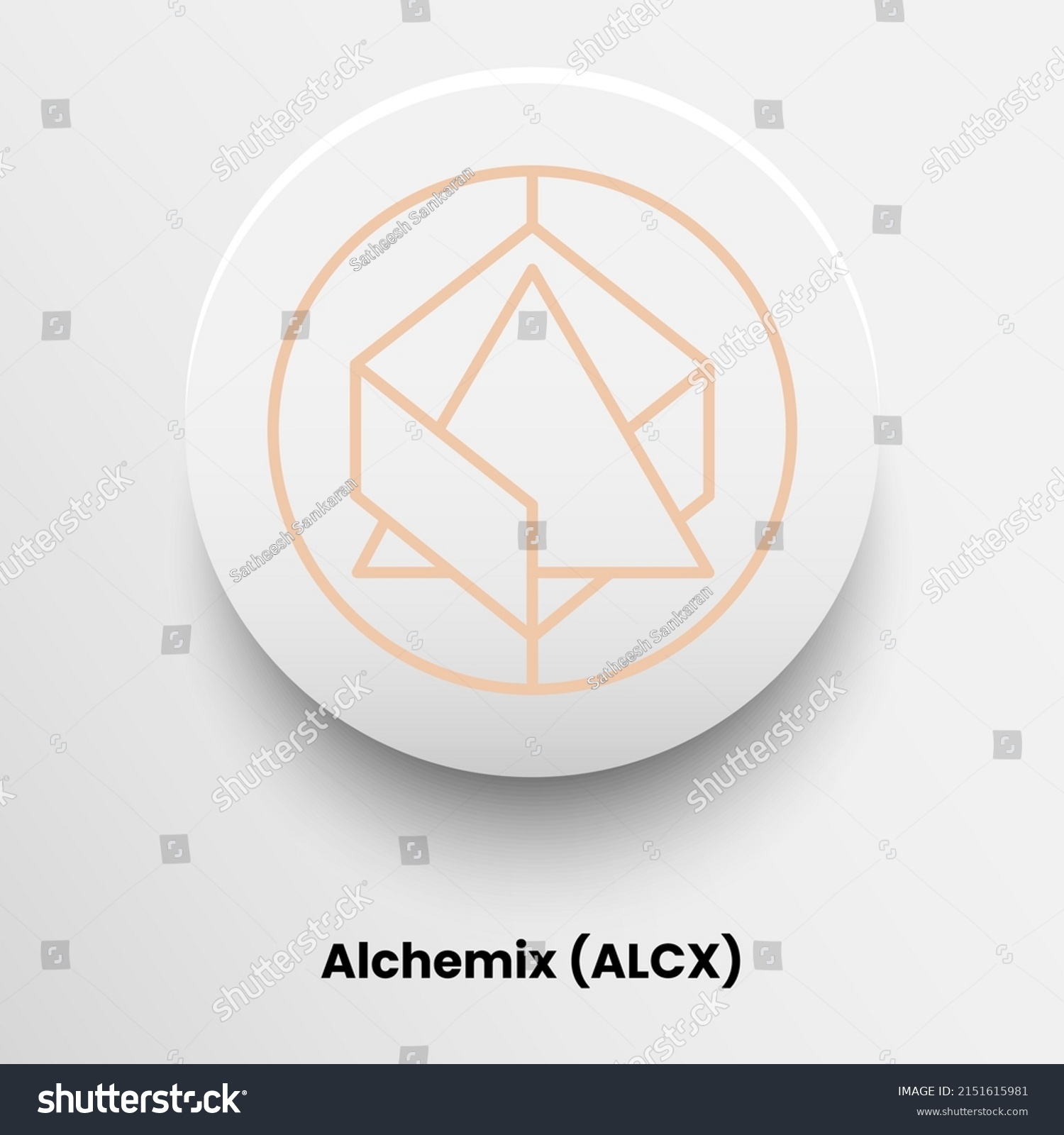 SVG of Creative block chain based crypto currency Alchemix (ALCX) logo vector illustration design. Can be used as icon, badge, label, symbol, sticker and print background template svg