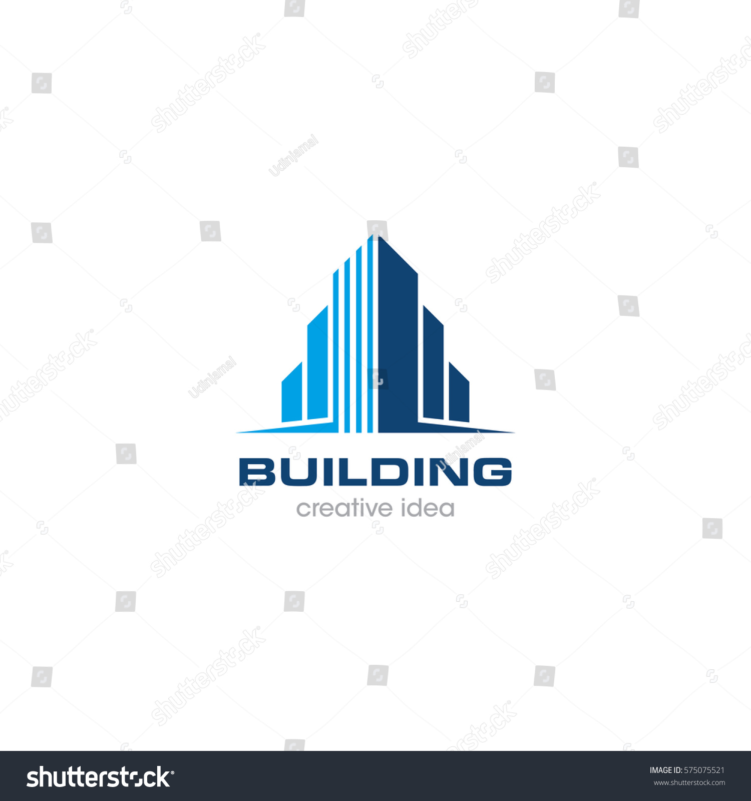 Creative Building Concept Logo Design Template Stock Vector (Royalty ...