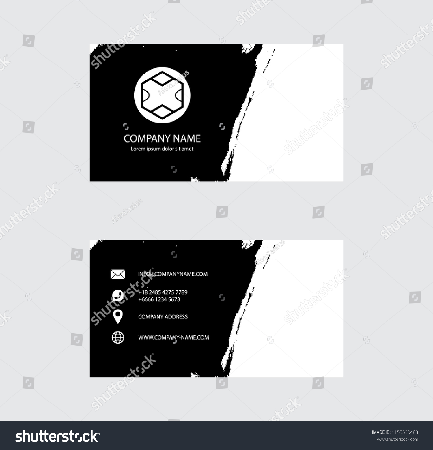 Creative Business Card Design White Logo Stock Vector (Royalty Free