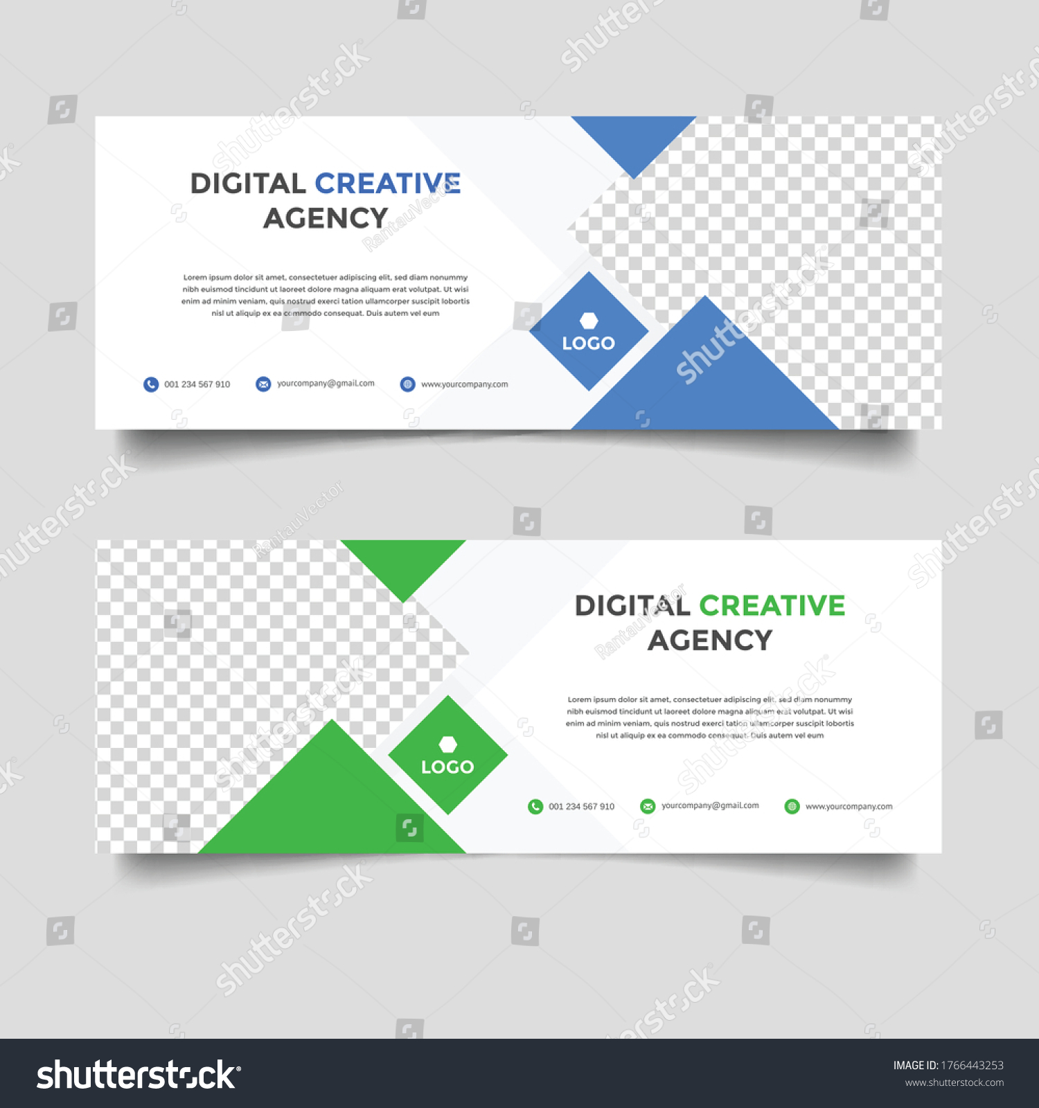 Creative Business Facebook Cover Vector Template Stock Vector (Royalty