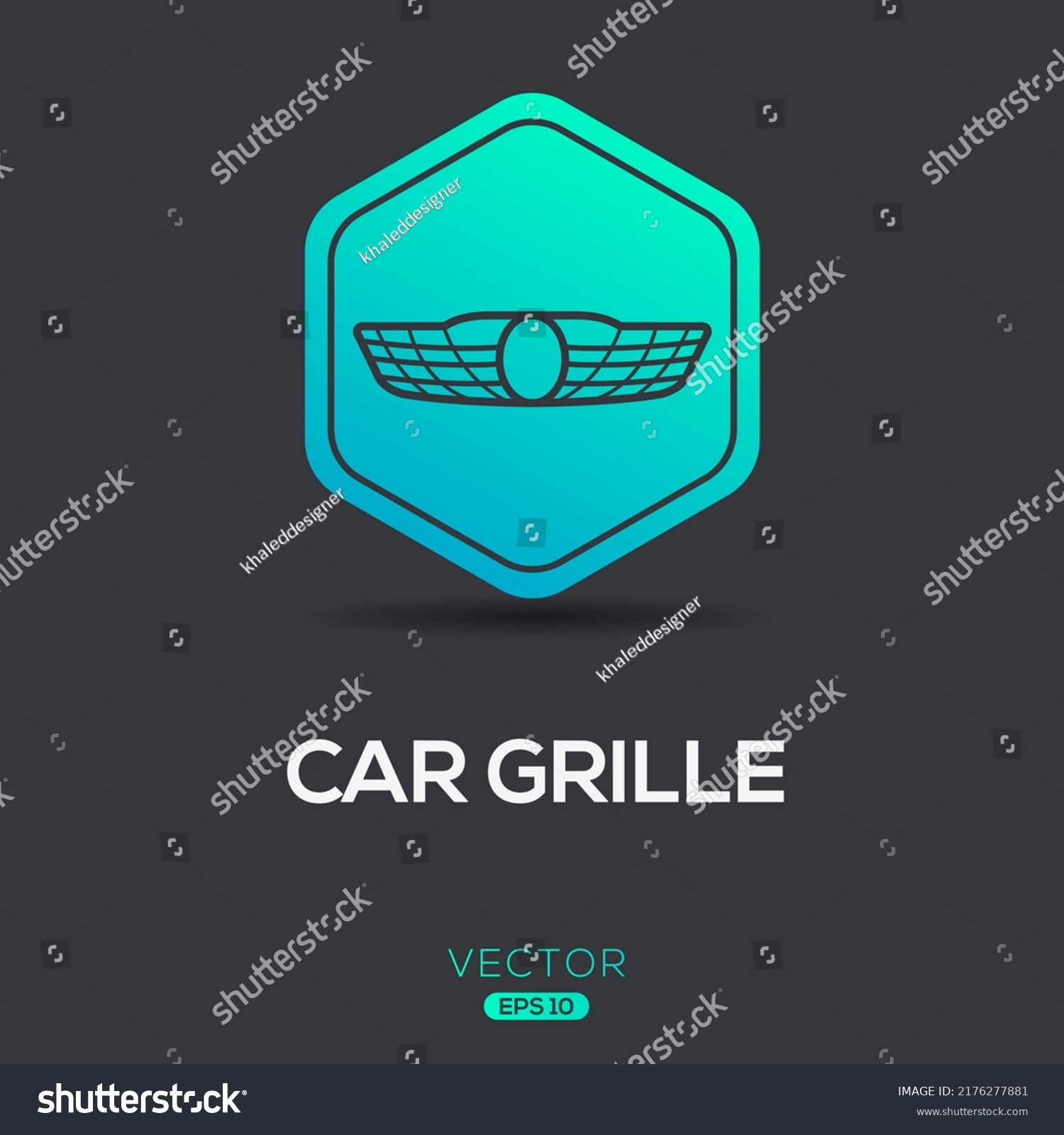 Creative Car Grille Icon Vector Sign Stock Vector (Royalty Free