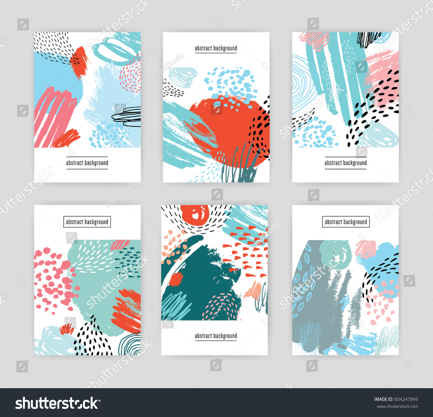 Creative Cards Abstract Pattern Hand Drawn Stock Vector (Royalty Free ...