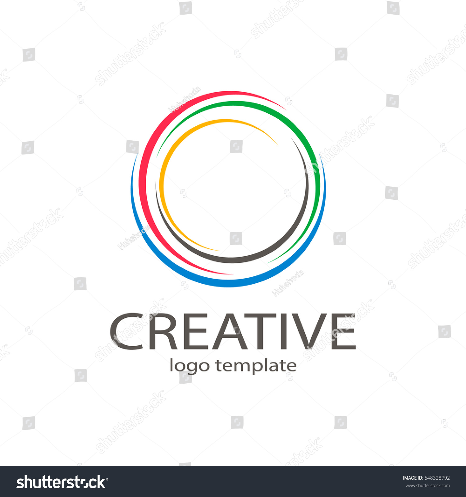 Creative Circle Colorful Logo Symbol Web Stock Vector (Royalty Free ...