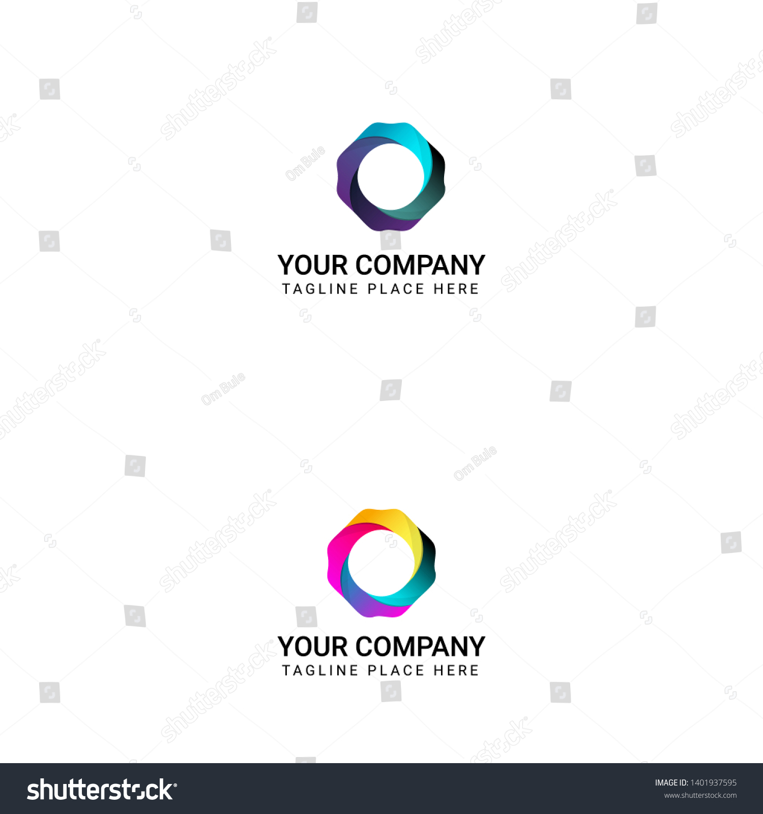 Creative Circle Logo Design Vector Stock Vector (royalty Free) 1401937595