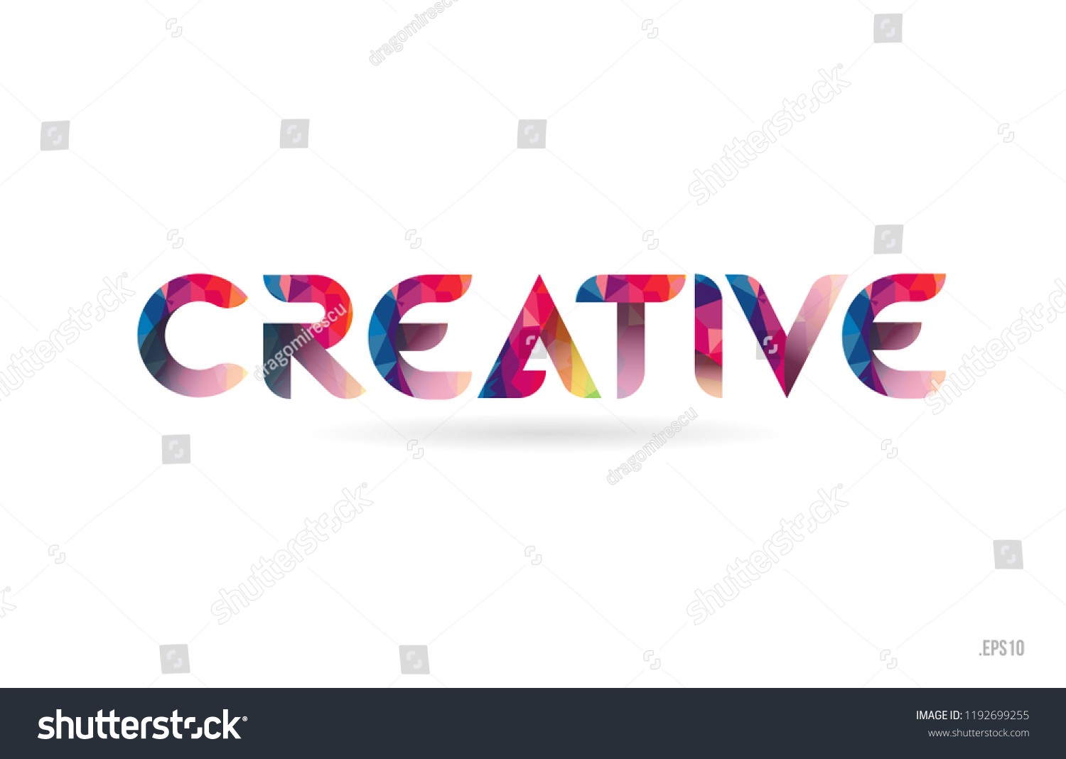 Creative Colored Rainbow Word Text Suitable Stock Vector Royalty Free 1192699255 Shutterstock 2880