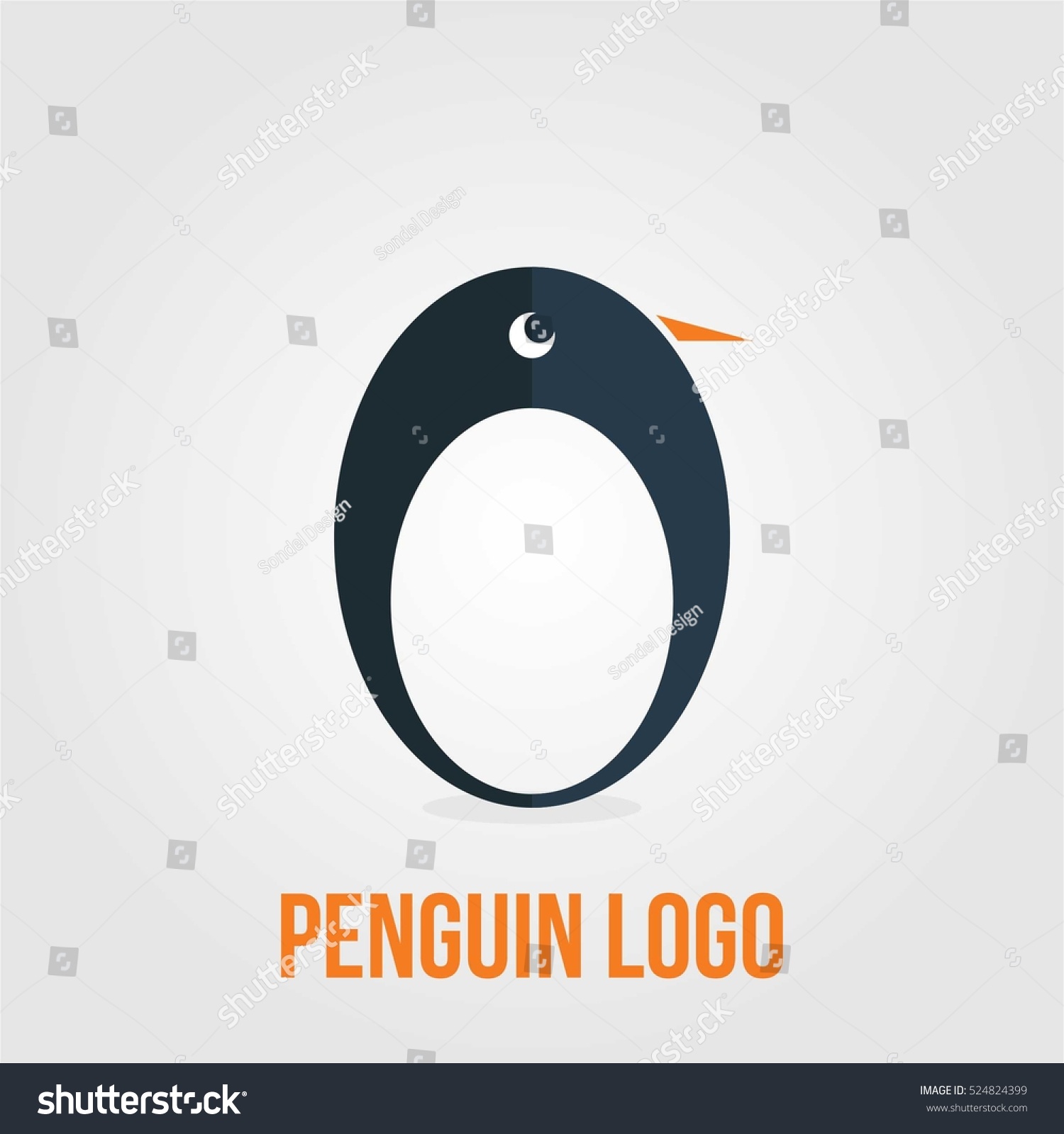 Creative Cute Alphabet Penguin Company Business Stock Vector (Royalty ...