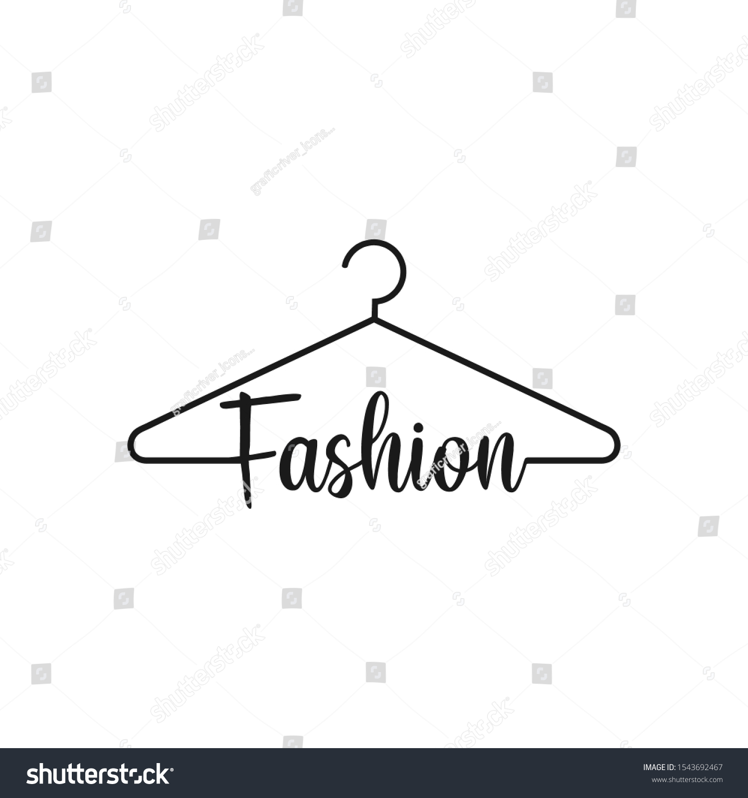 Creative Fashion Logo Design Isolated On Stock Vector Royalty Free