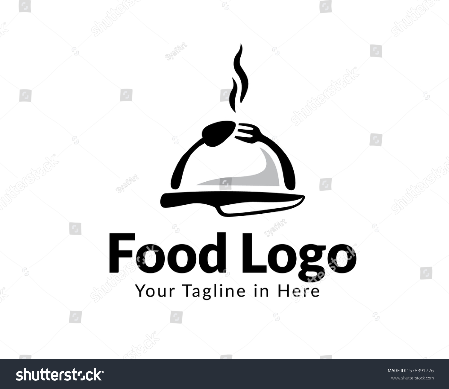 Creative Food Logo Design Inspiration Stock Vector Royalty Free