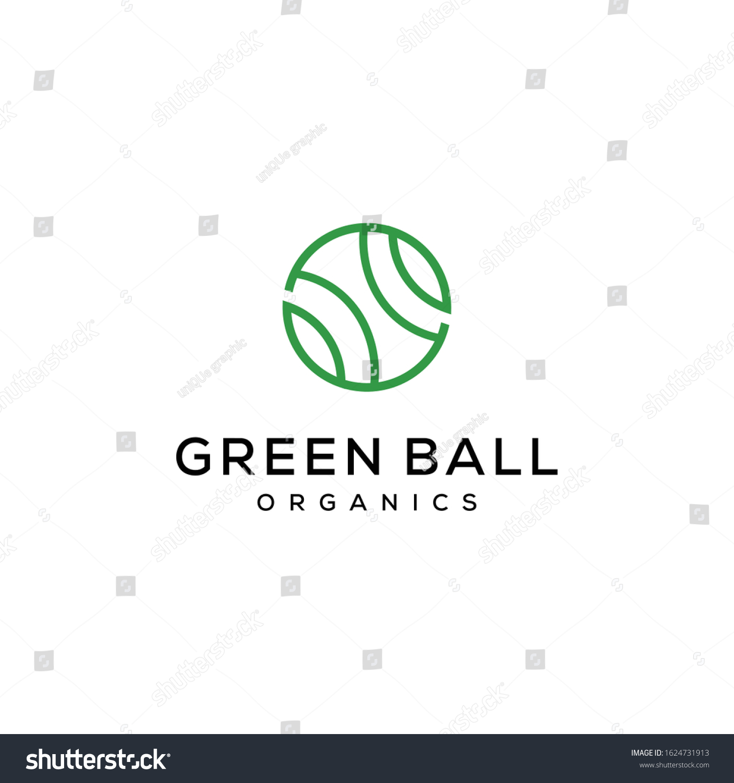 Creative Green Ball Logo Vector Illustration Stock Vector (Royalty Free