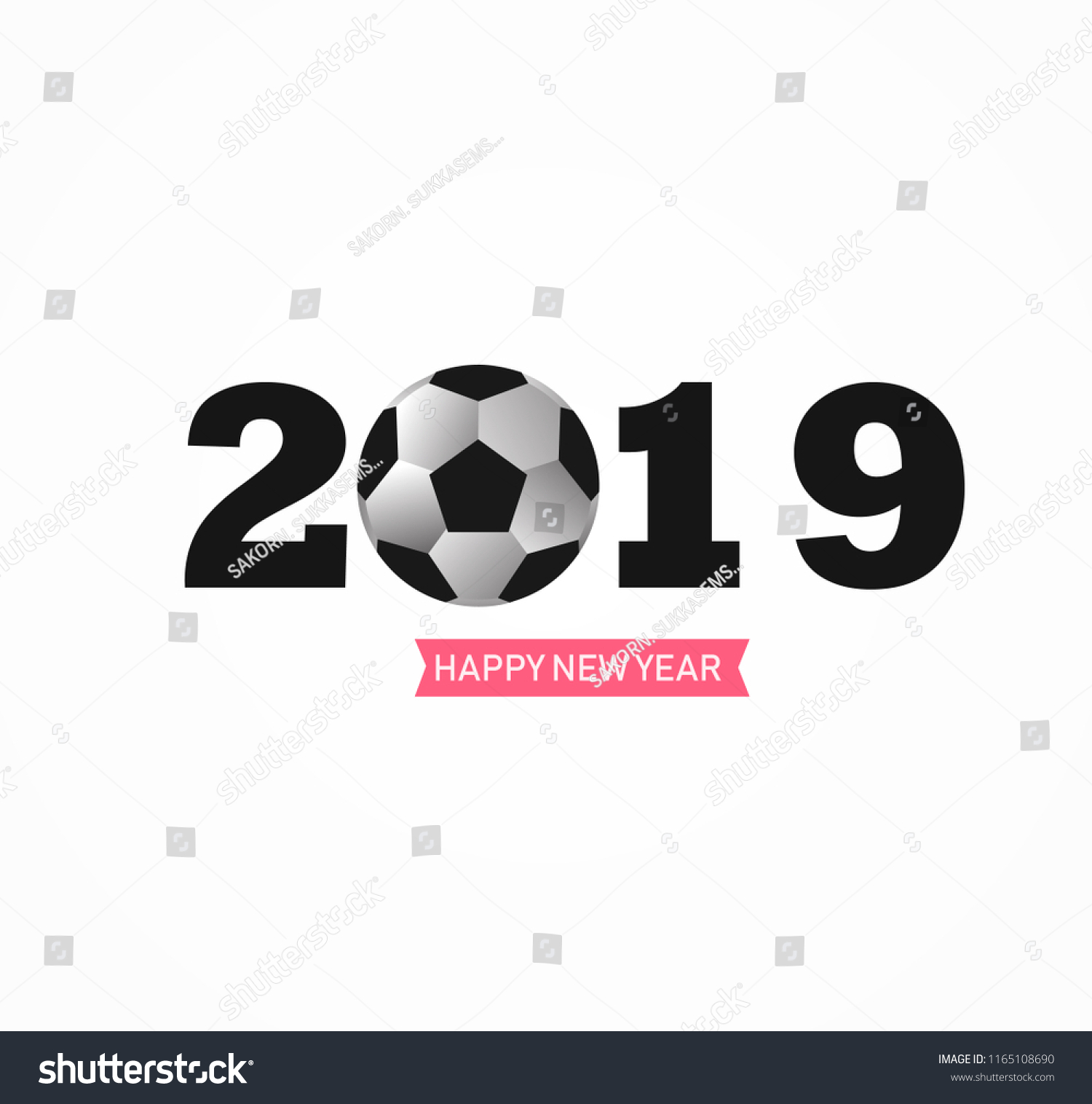 Creative Happy New Year 19 Banner Stock Vector Royalty Free