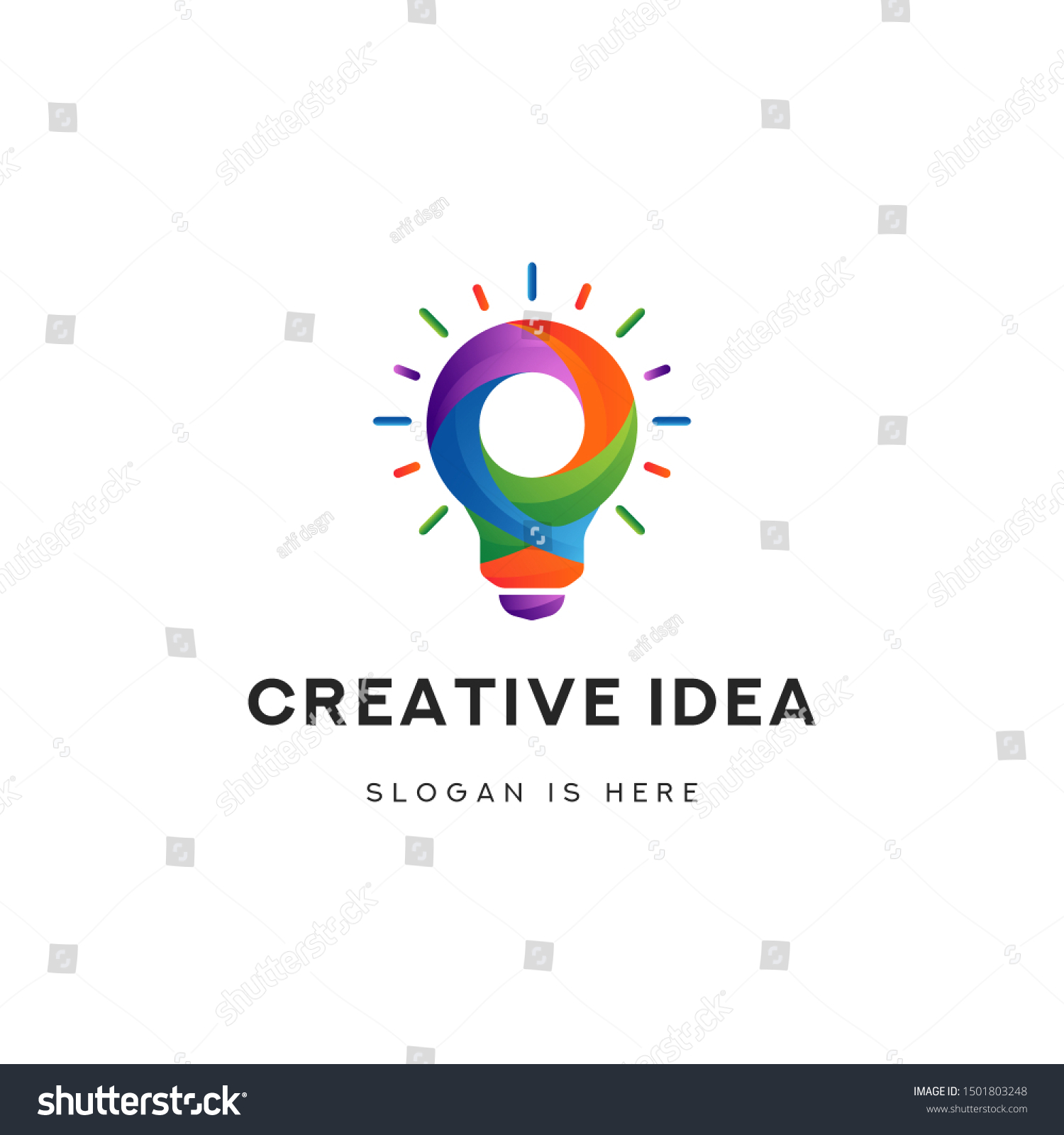 Creative Ideas Logo Icon Template Vector Stock Vector (Royalty Free ...