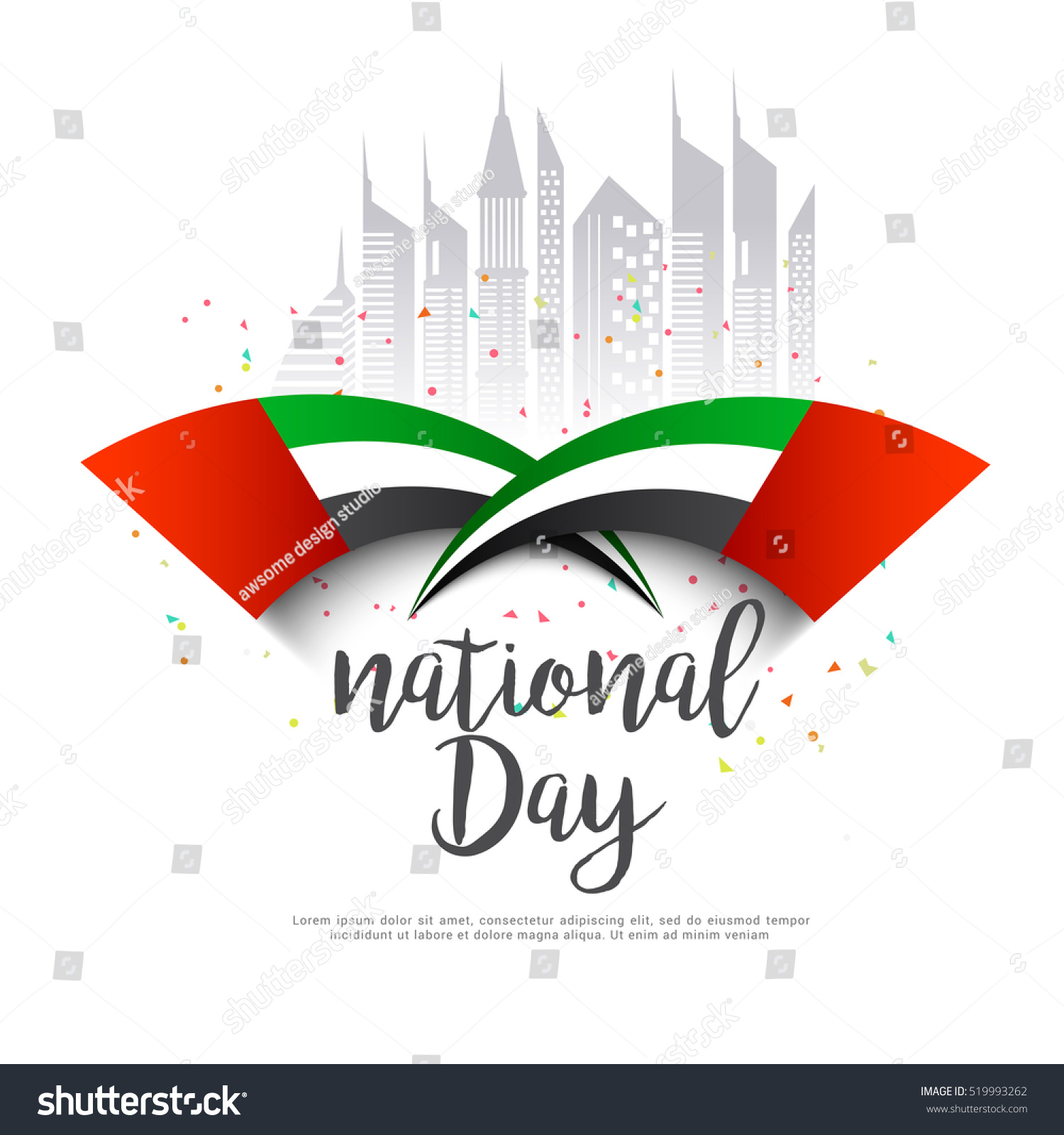 Creative Illustrationbanner Poster National Day Uae Stock ...