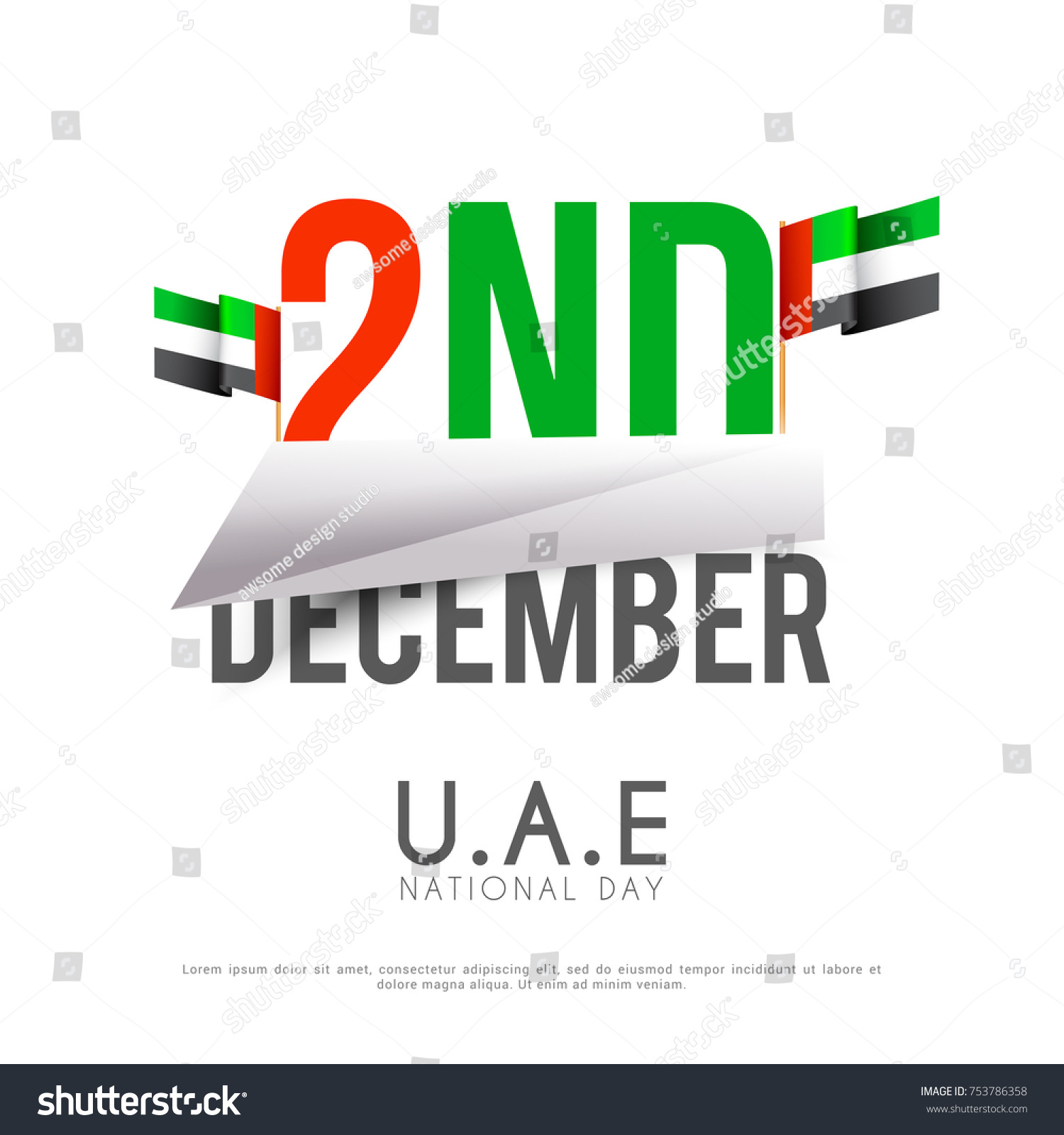 Creative Illustrationbanner Poster National Day Uae Stock Vector ...