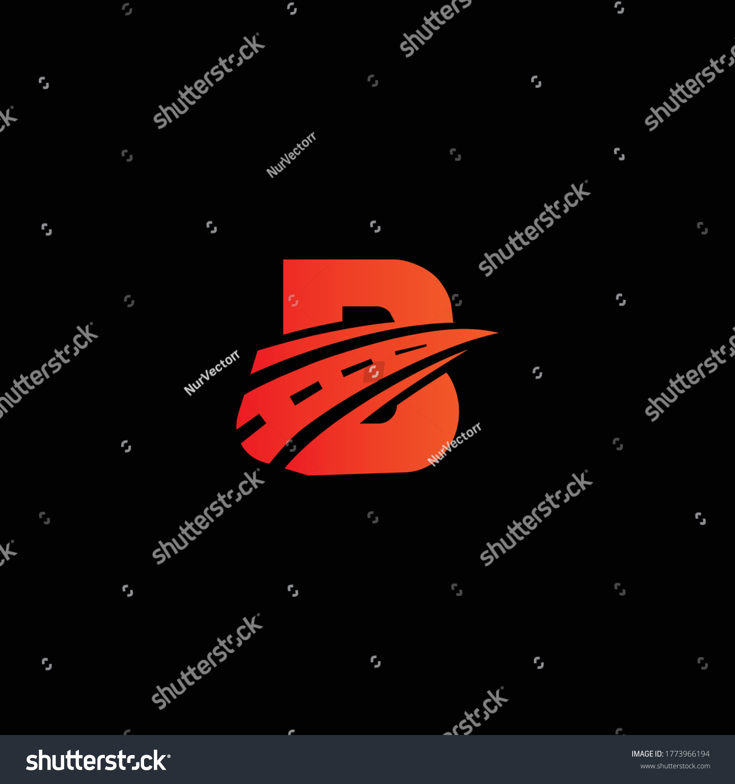 Creative Initial Letter B Road Way Stock Vector (Royalty Free ...