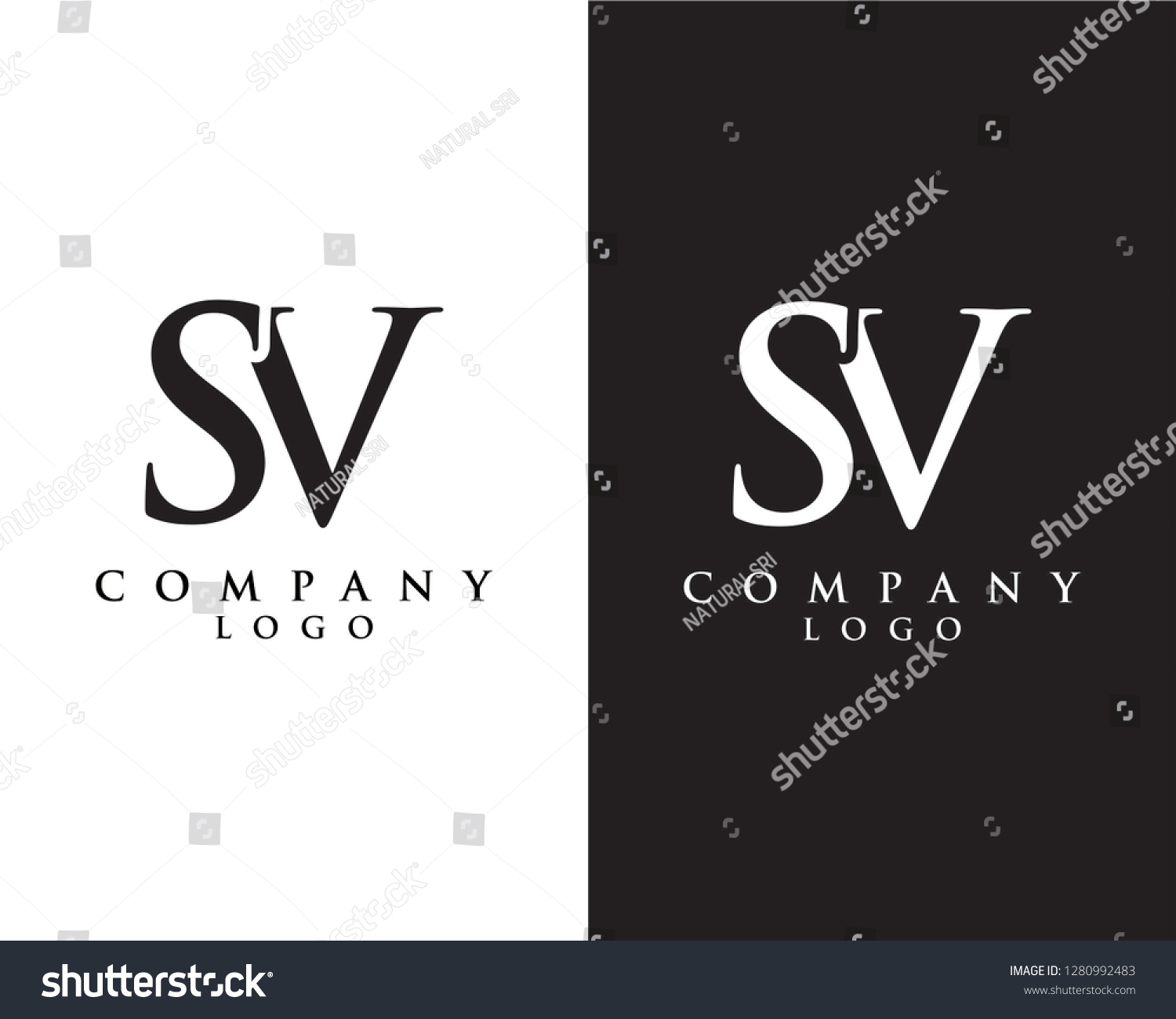 Creative Initial Letter Svvs Abstract Company Stock Vector (Royalty ...