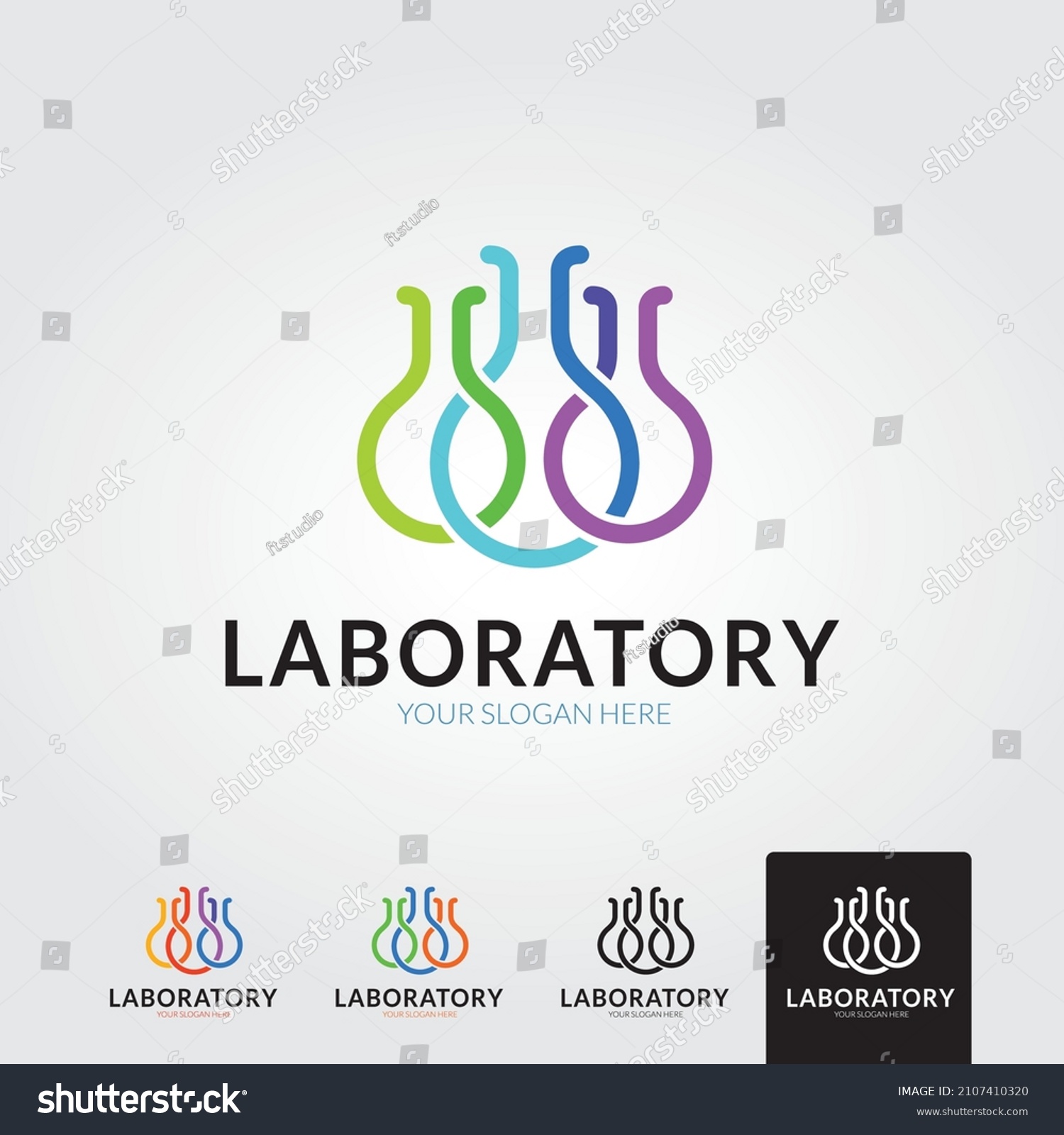 Creative Laboratory Concept Logo Design Template Stock Vector (Royalty ...