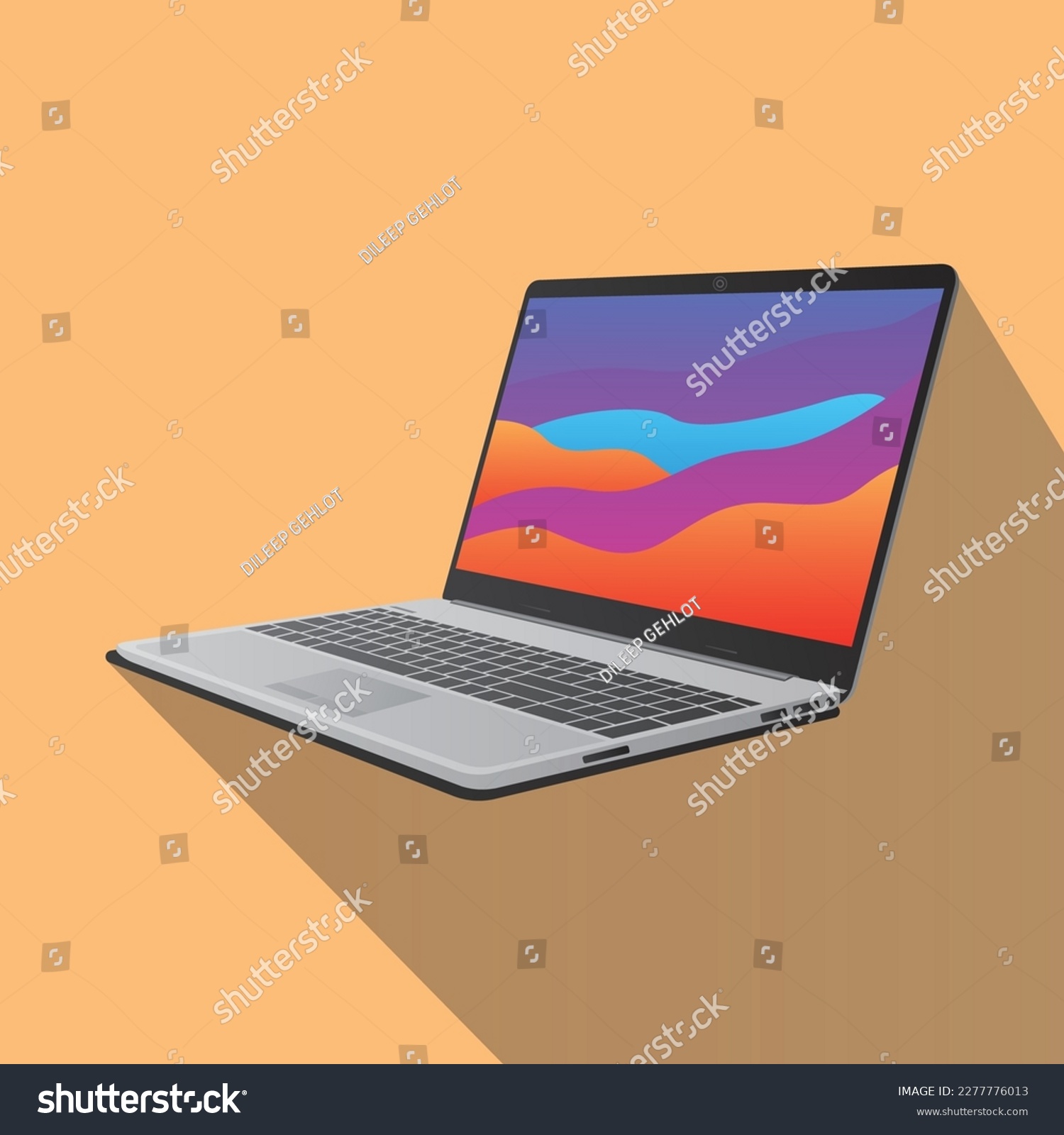 SVG of Creative Laptop Vector 3d View design   svg