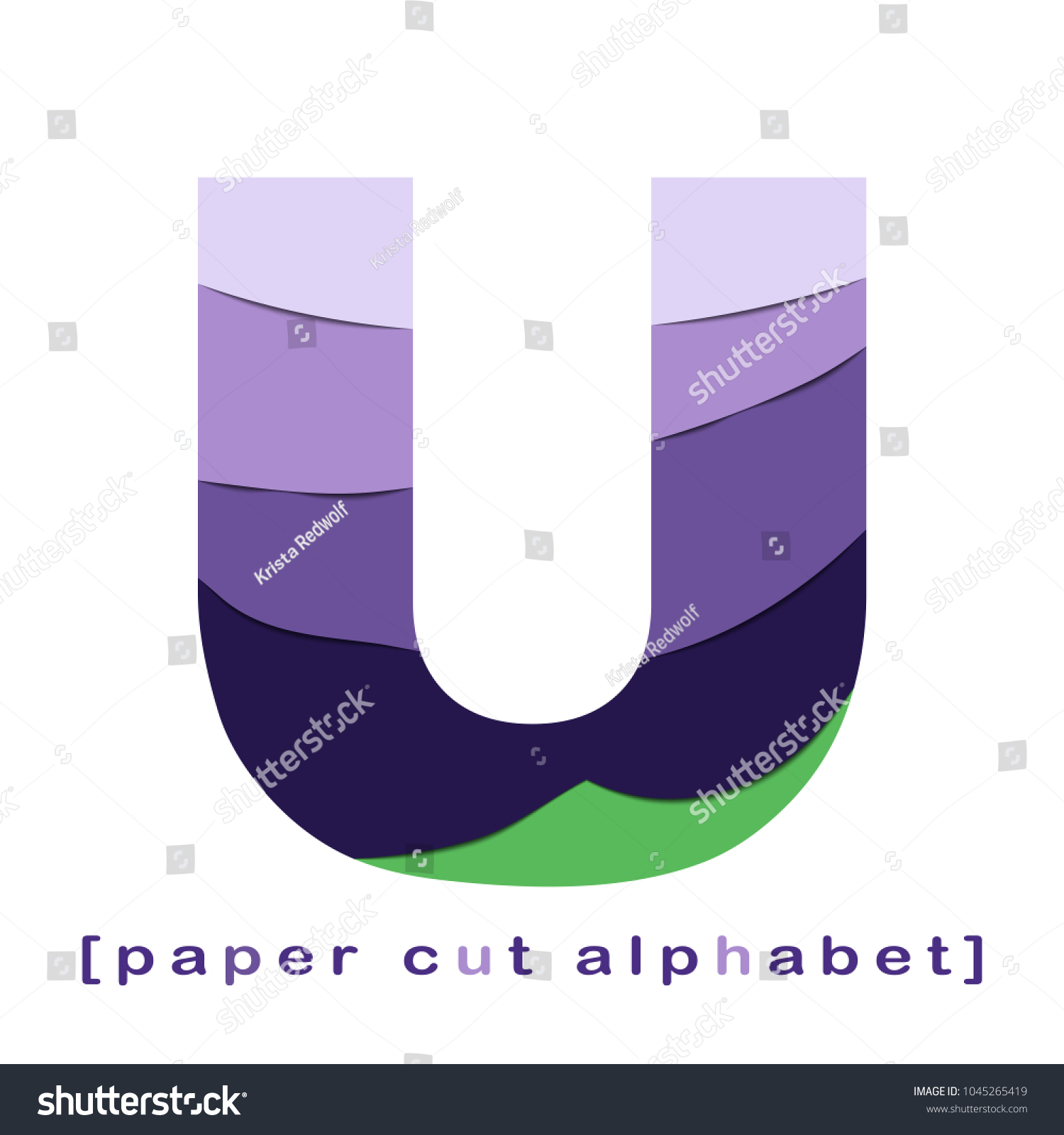 Creative Layered Paper Cut Out Letter Stock Vector Royalty Free 1045265419 Shutterstock