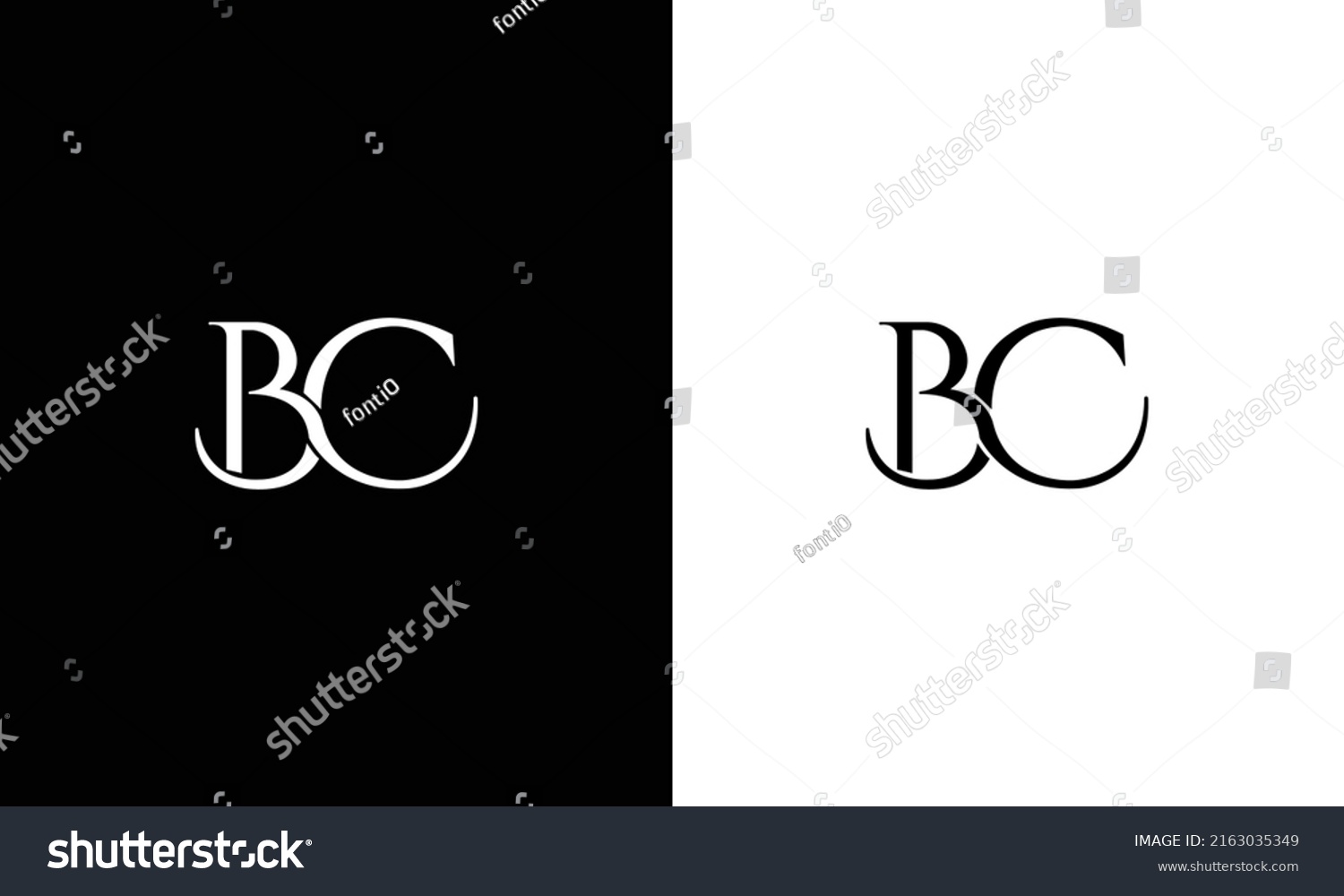 Creative Letter Bc Logo Monogram Vector Stock Vector (Royalty Free ...