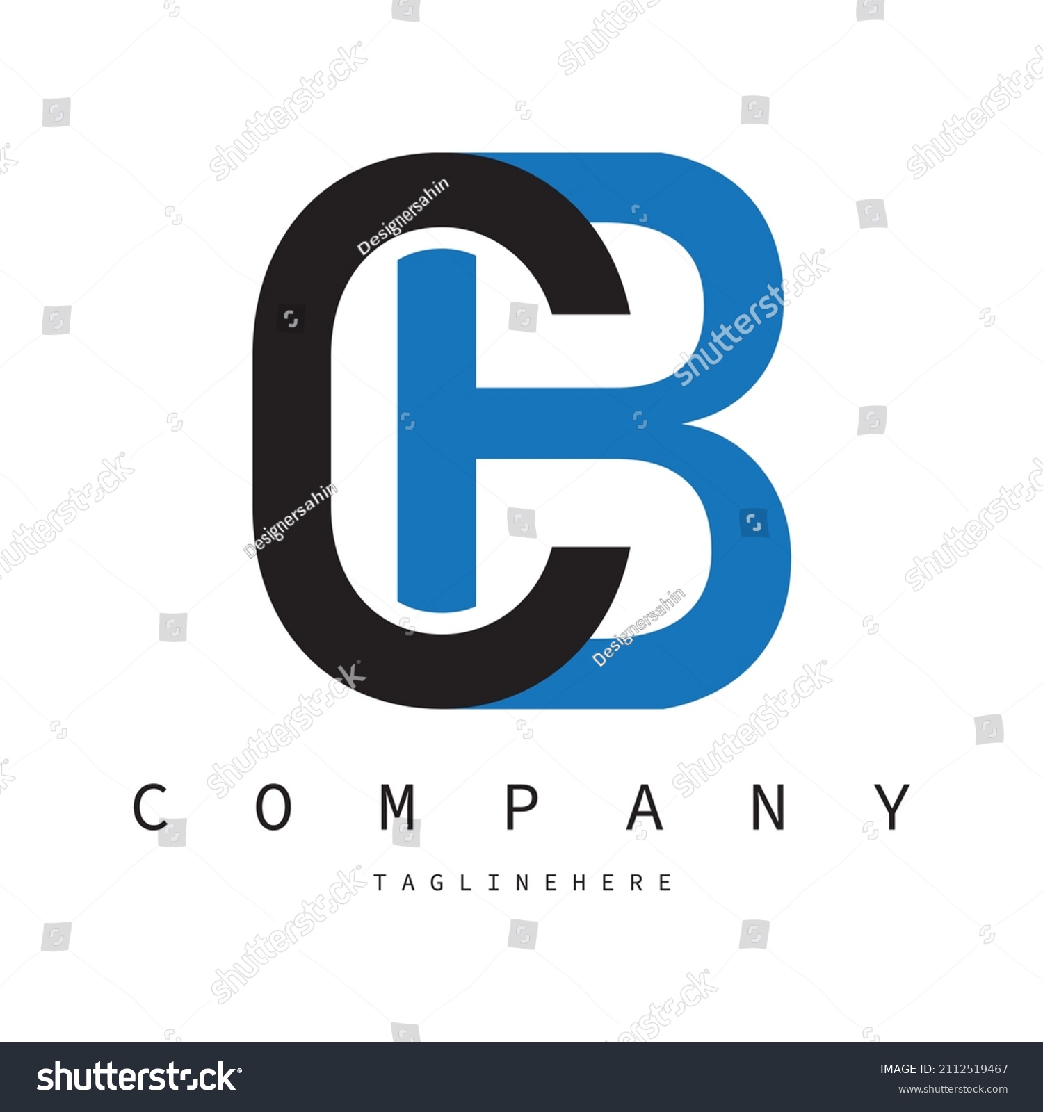 Creative Letter Cb Logo Design Elements Stock Vector (Royalty Free ...