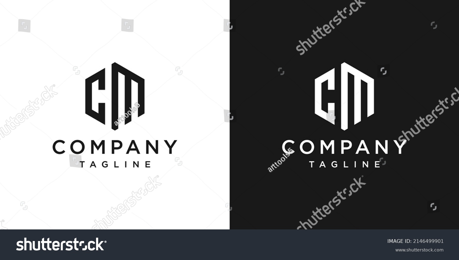 Creative Letter Cm Monogram Logo Design Stock Vector (Royalty Free ...