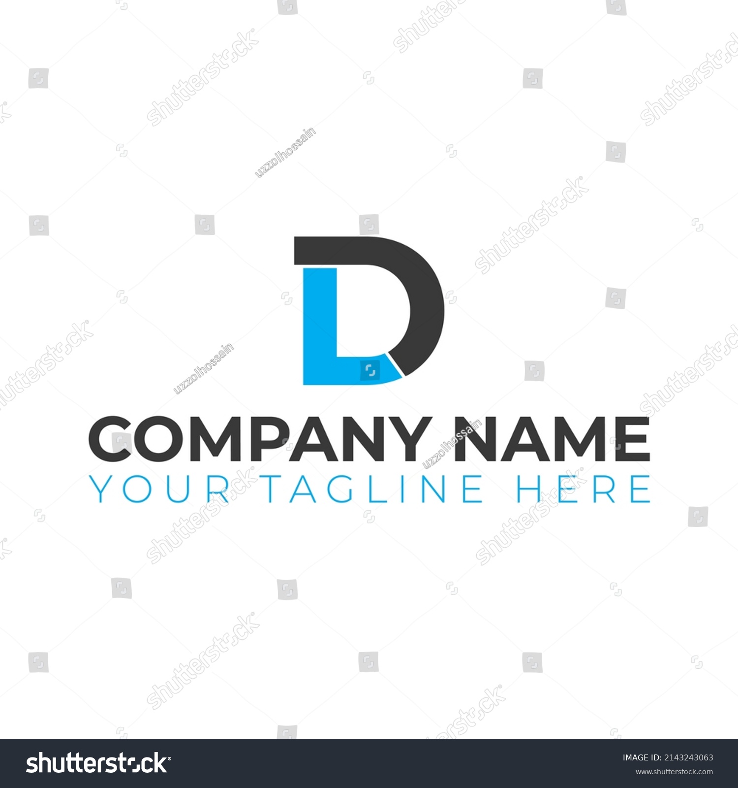 Creative Letter Dl Logo Design Stock Vector (Royalty Free) 2143243063 ...