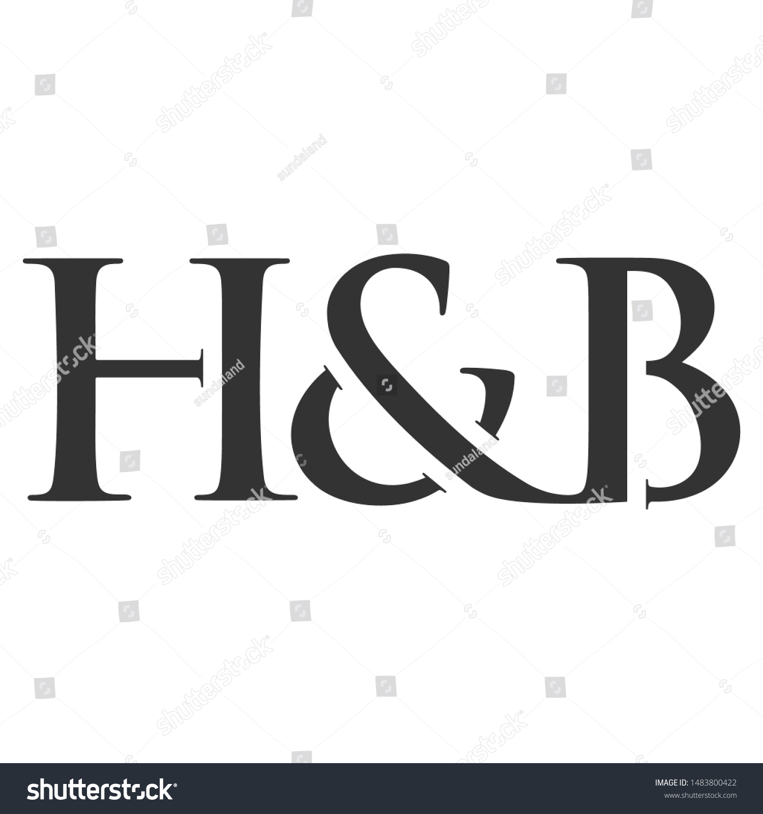 Creative Letter Hb Logo Design Stock Vector (Royalty Free) 1483800422 ...